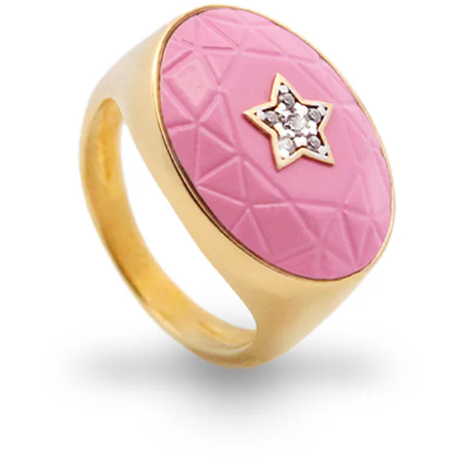 Rue Des Mille - ANZ025M3OVRAU - Oval Berry and Star Ring - BON BON