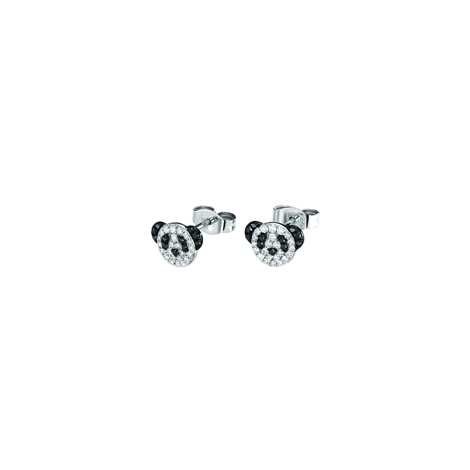 Qeelin - BBEPT1AWBBK - Petite Bo Bo 18K White Gold Diamond Stud Earrings