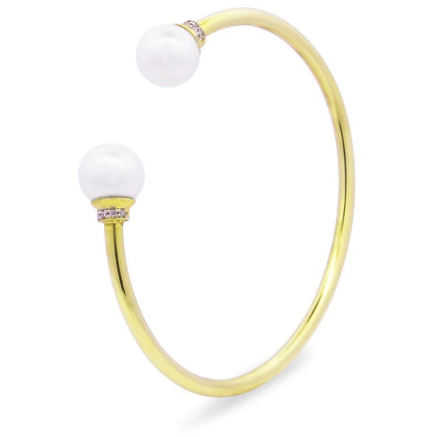 Rue Des Mille - BR019M2AU - Double pearl bangle bracelet - WHITESIDE