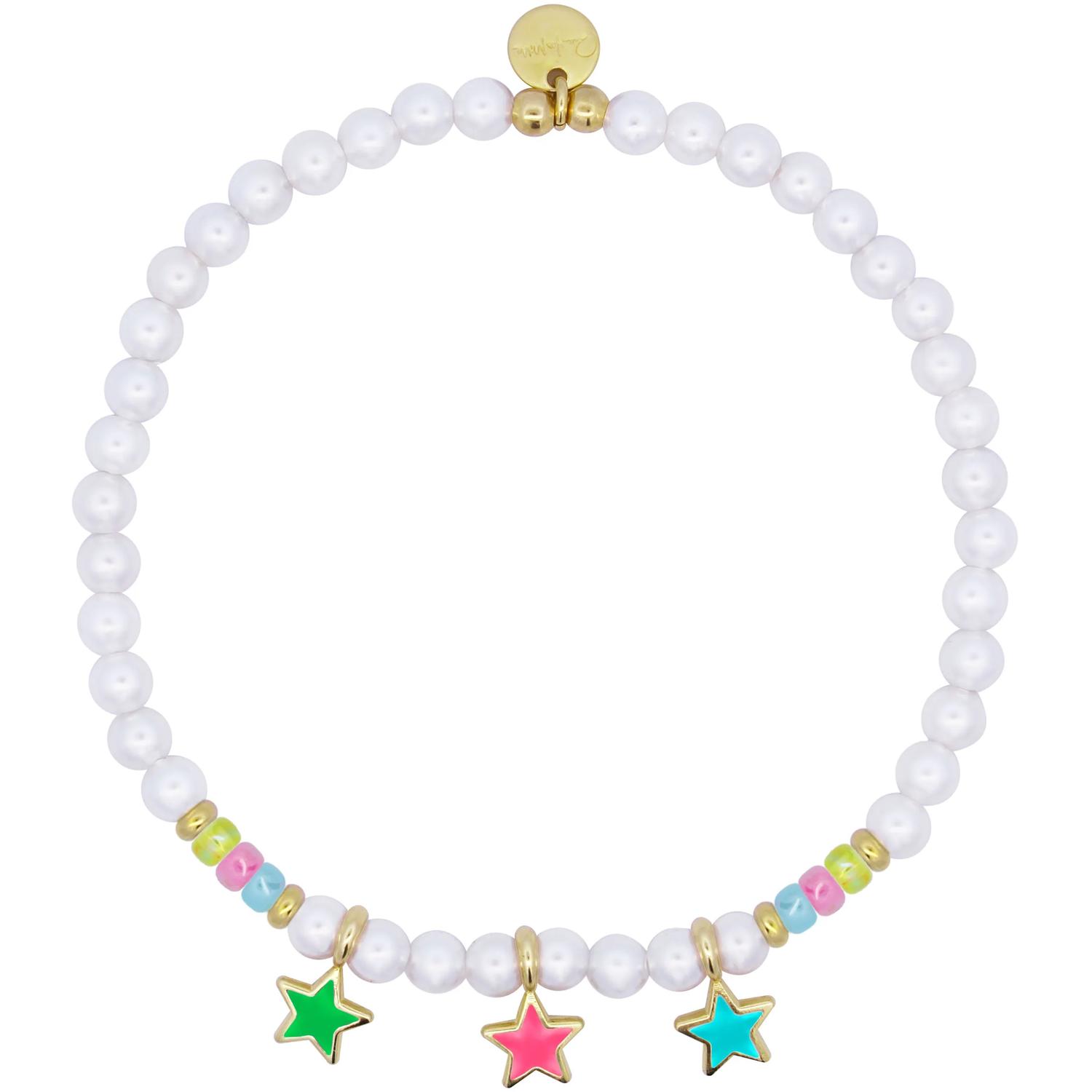 Rue Des Mille - BR0233STEPEAU - Bracciale perle e tre stelle smalto colorato - ColorFUN