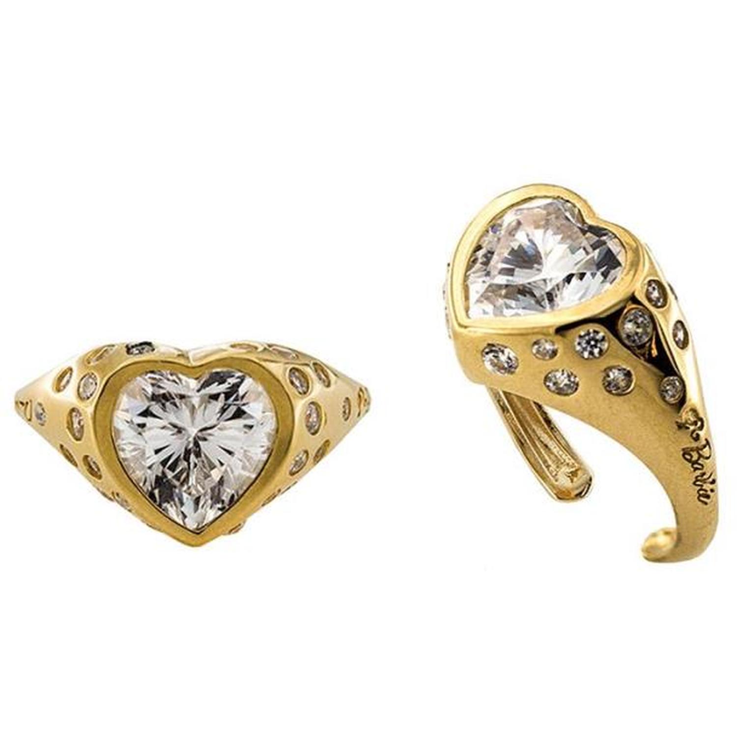 Rue Des Mille - BRBAN03 - BRBAN03 - Barbie Heart-Cut Stone Ring