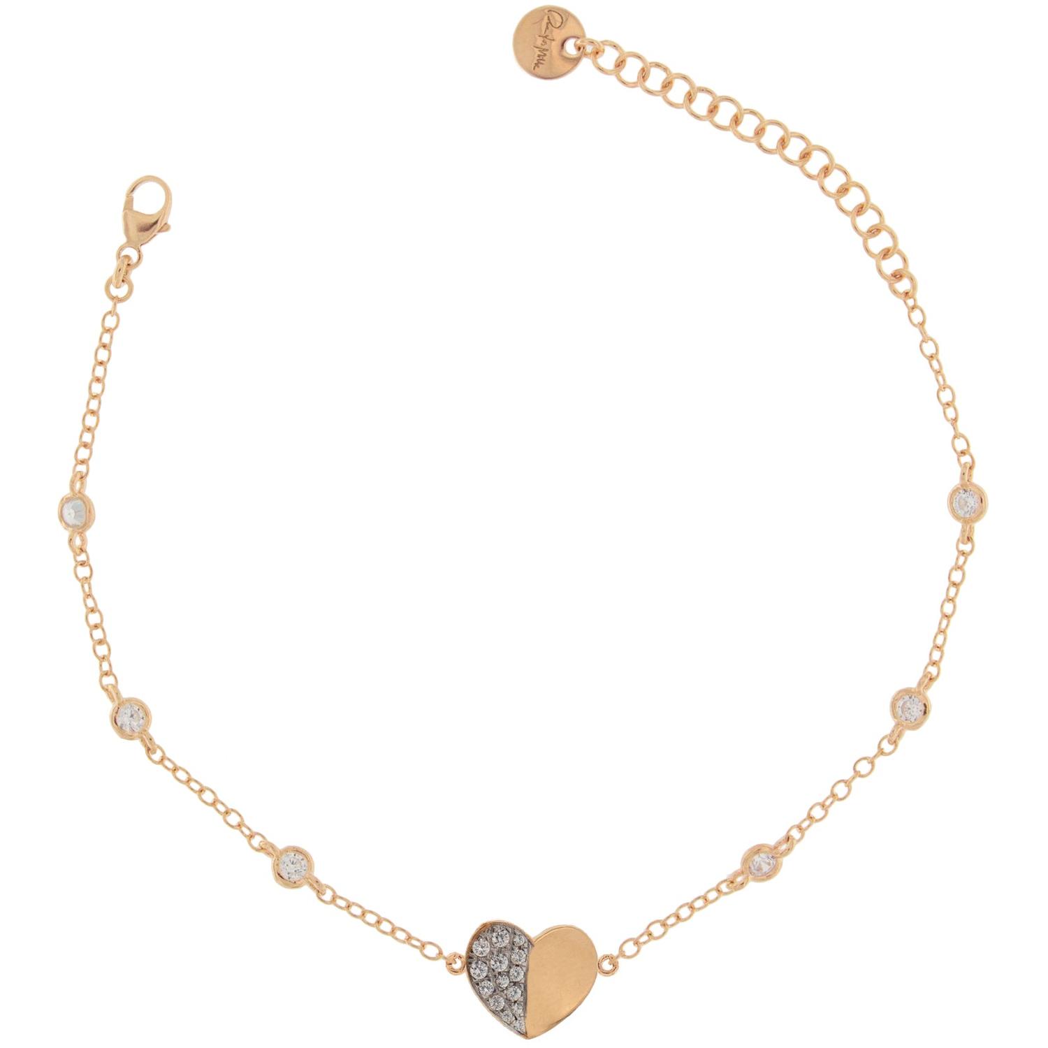 Rue Des Mille - Donna - BRZ007CUO - Bracciale Castoni Cuore Zirconi