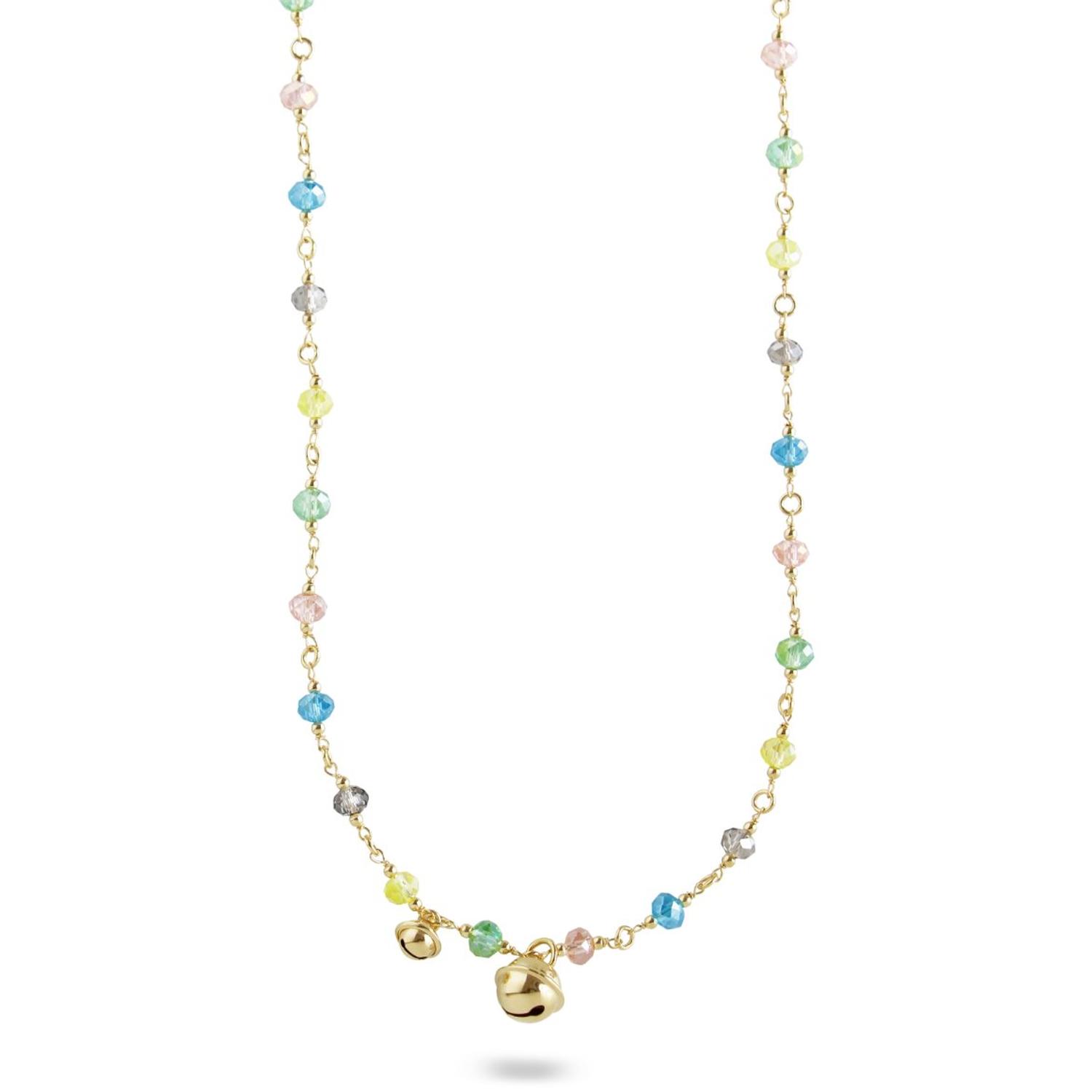 Rue Des Mille - CL015M2AU - Long Multicolor Bell Necklace - Crystal Rainbow