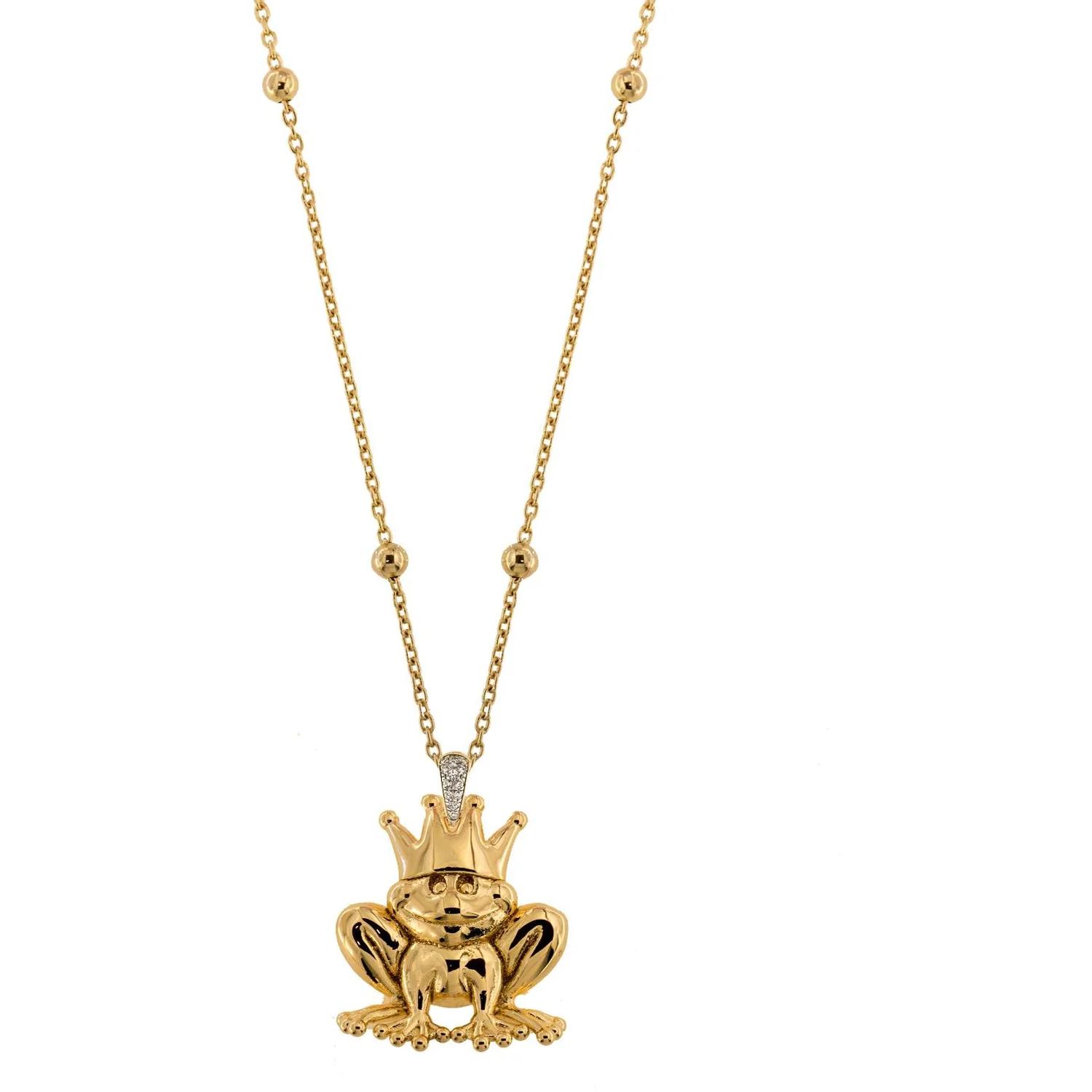 Rue Des Mille - CLGB01RAN - Long Electroformed Frog Prince Necklace - GO BIG