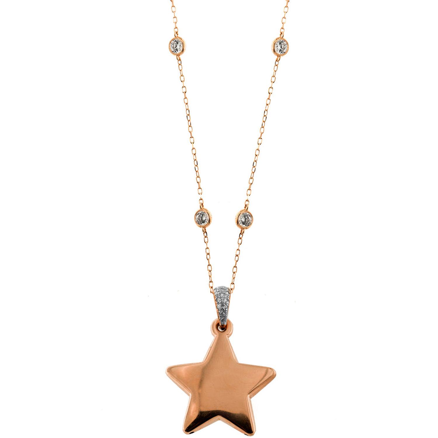 Rue Des Mille - CLGBM2STE - SMALL ELECTROFORMED STAR BEZEL NECKLACE - GO BIG