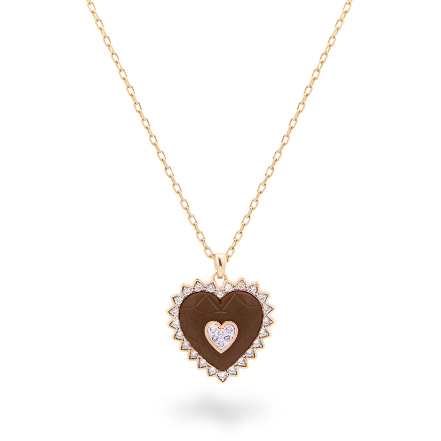 Rue Des Mille - CLZ025M1CUOMAU - Holy Choco Heart Necklace - BON BON