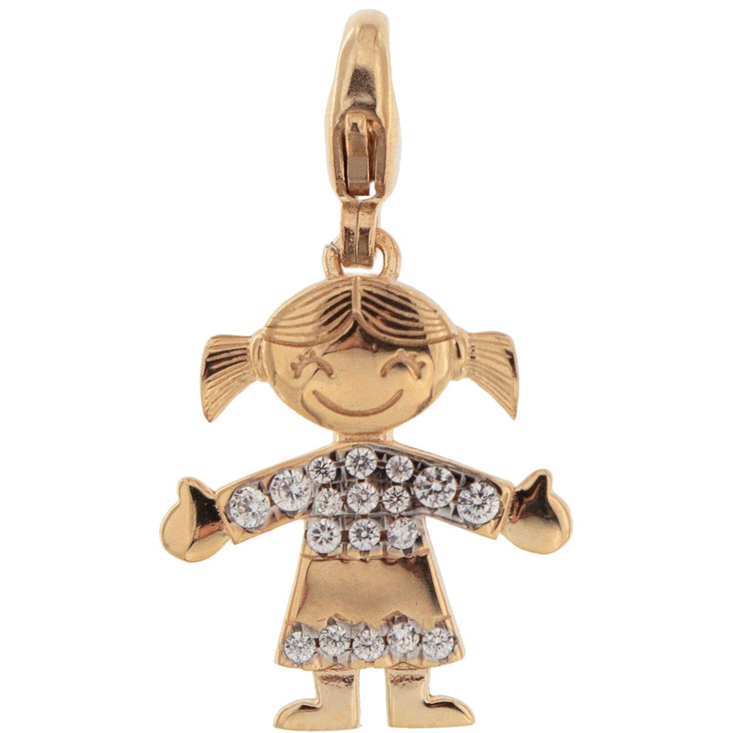 Rue Des Mille - Donna - CNZ007BIMBA - Ciondolo Bimba Con Zirconi