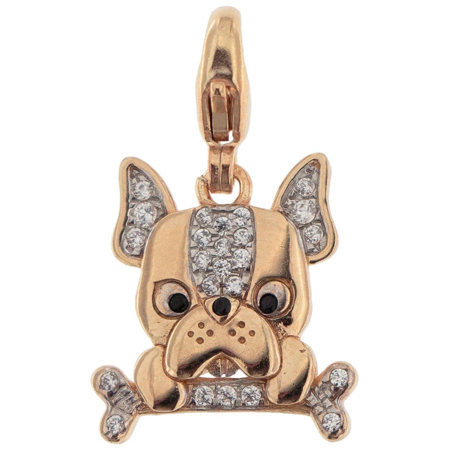 Rue Des Mille - Donna - CNZ007BULL - Ciondolo Bulldog Con Zirconi