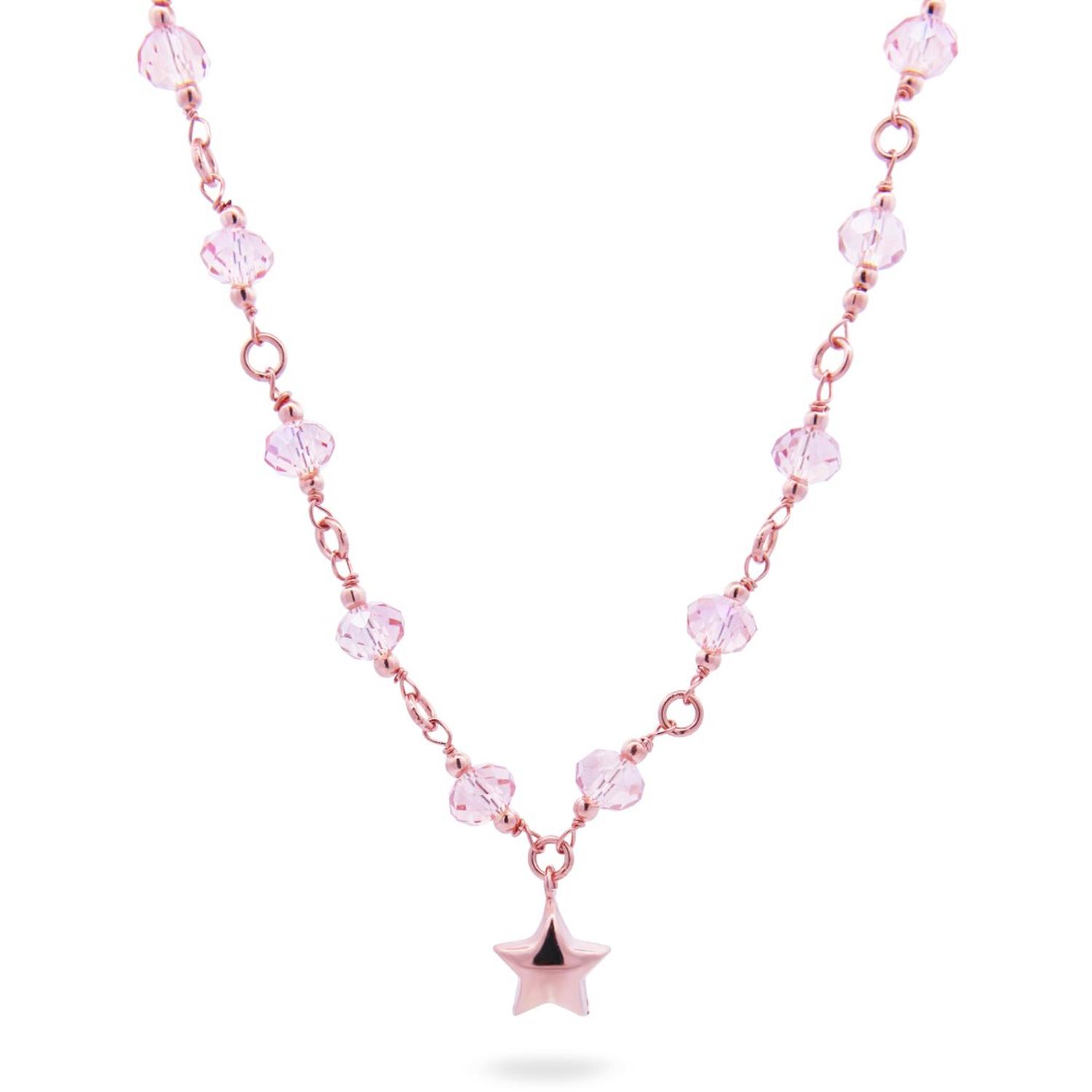 Rue Des Mille - GR015M4 - Star and Pink Crystal Pendant Choker - Crystal Rainbow