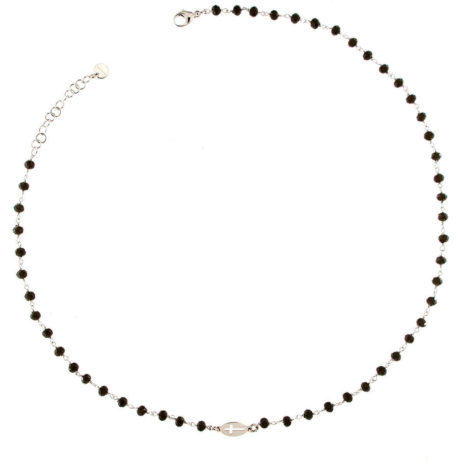 Rue Des Mille - GRU01M2PV - Chained choker with green stones and cross - TANGLE