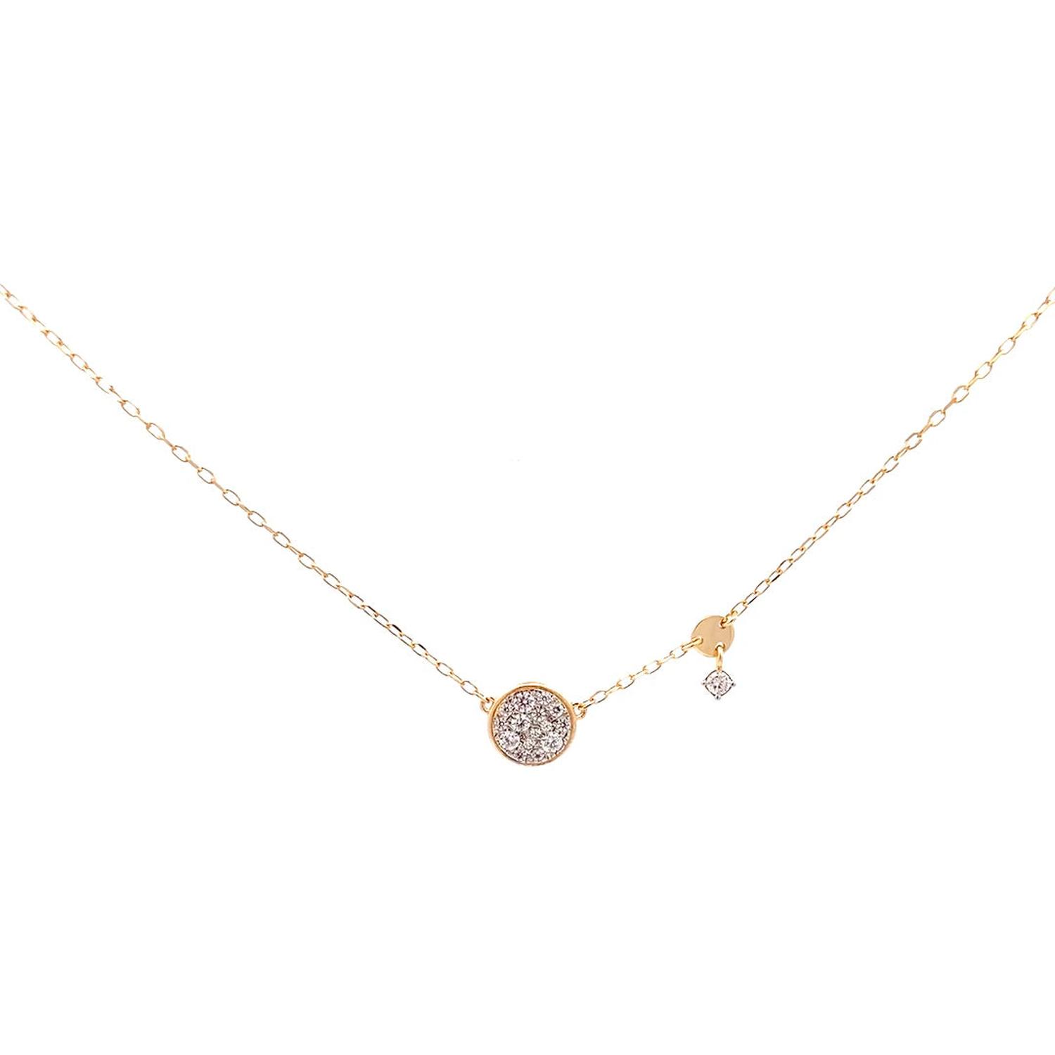 Rue Des Mille - GRZ018M1CERAU - Stardust Ten Choker with Pave Circle and Mini Bezel