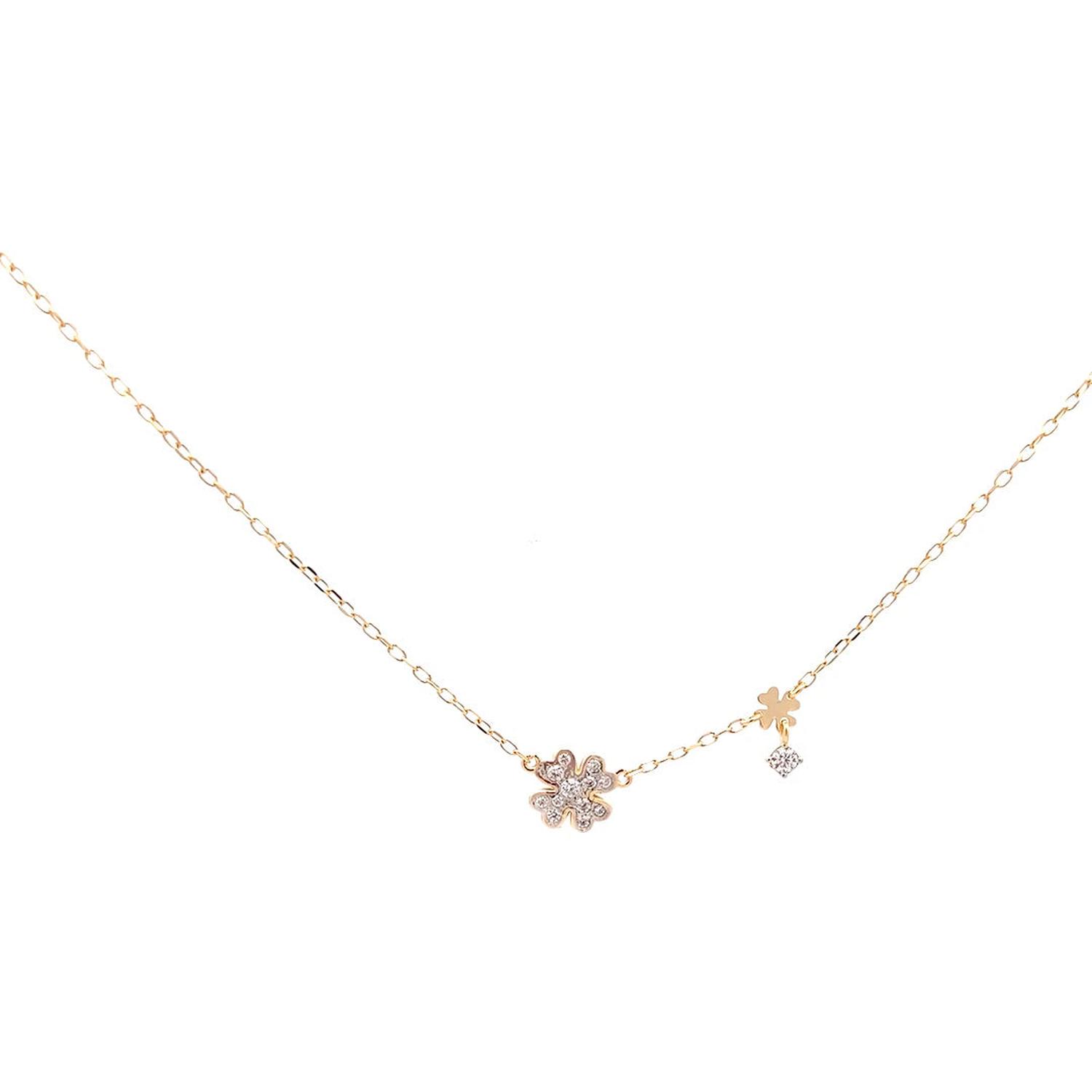 Rue Des Mille - GRZ018M1QUADAU - Four-leaf clover pavé and mini bezel choker - STARDUST TEN