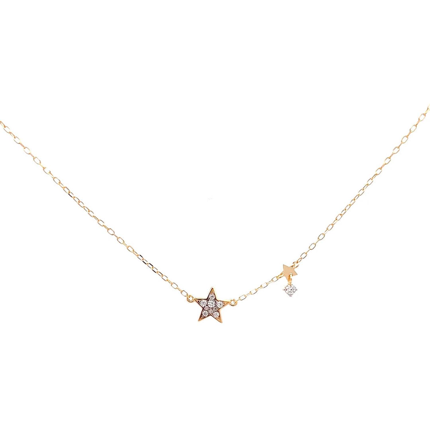 Rue Des Mille - GRZ018M1STEAU - Star pavé choker with mini bezel - STARDUST TEN