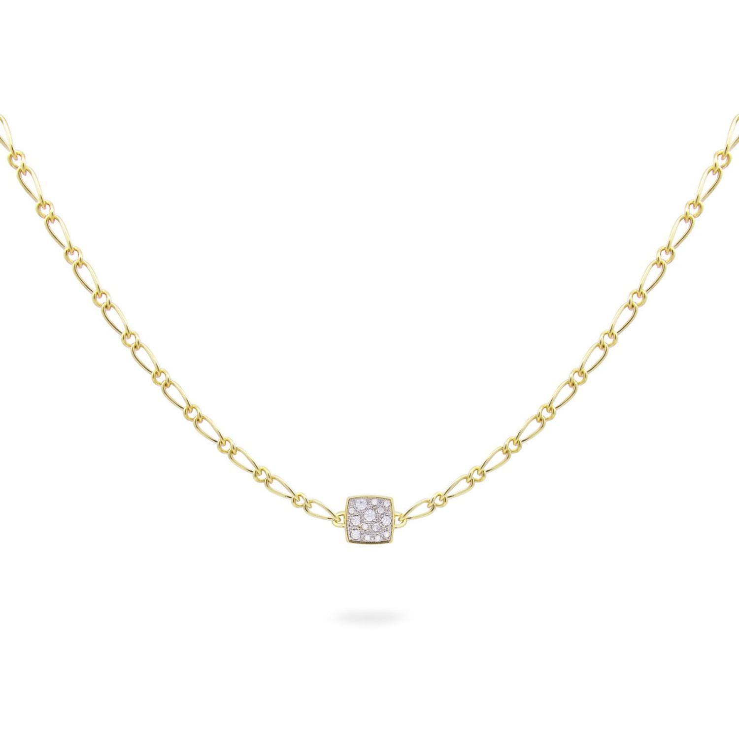Rue Des Mille - GRZ020M1TVAU - Small Pave Square Cheval Chain Choker - SHAPES