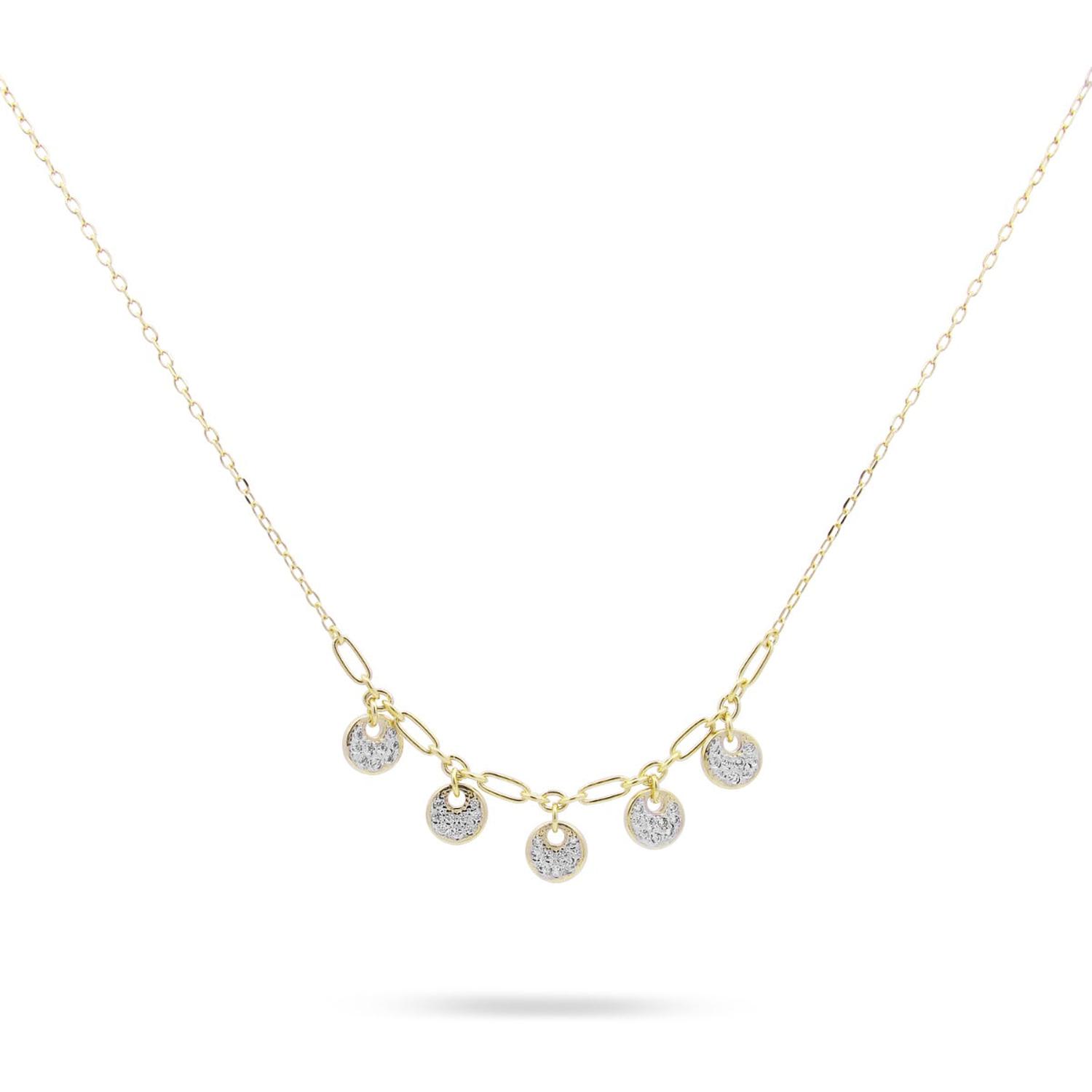 Rue Des Mille - GRZ020M6AU - 5-Medal and Zirconia Choker - SHAPES