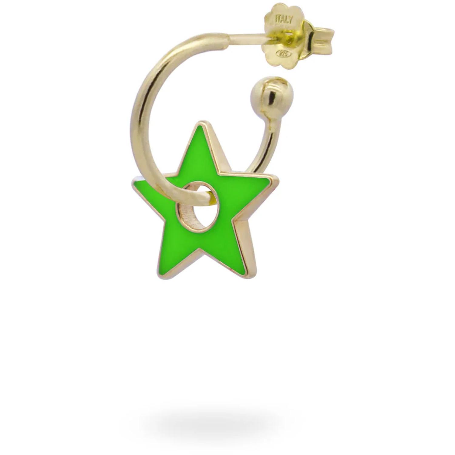 Rue Des Mille - OR023CERVEAU - Mono-orecchino hoop stella smalto - ColorFUN