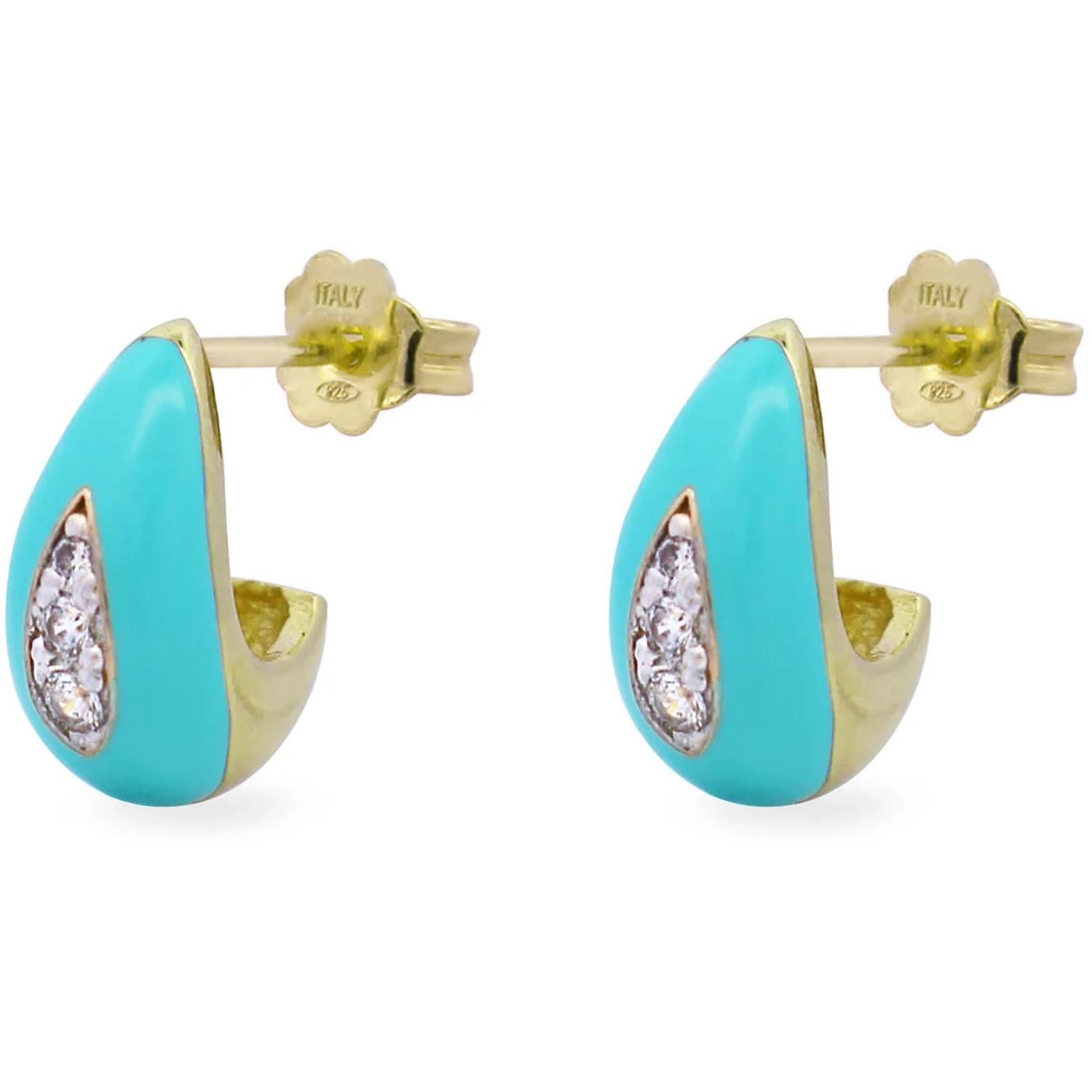 Rue Des Mille - OR023GOCTUAU - Enamel Drop Earrings - ColorFUN