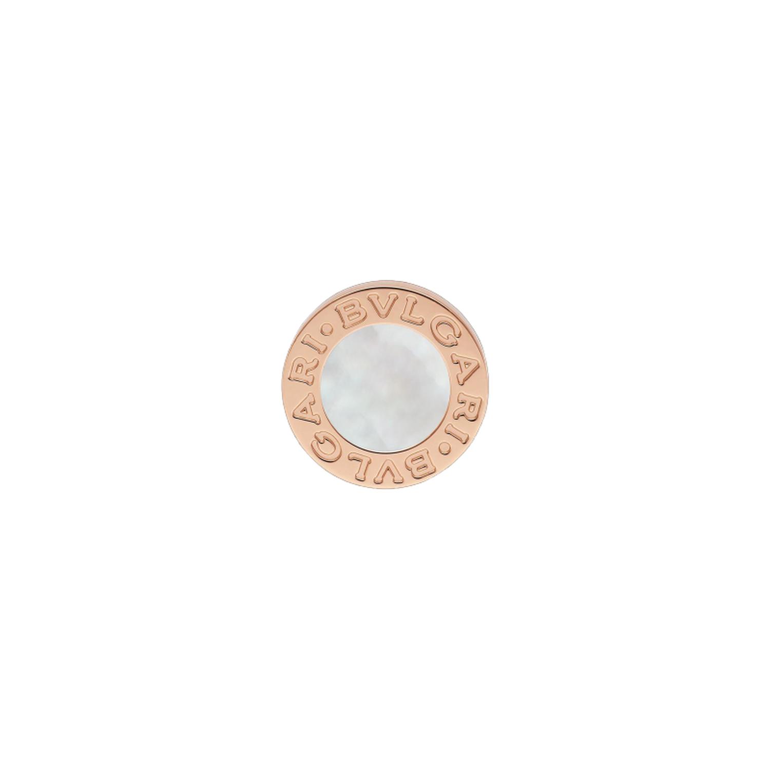 BULGARI - OR858332 - BVLGARI BVLGARI SINGLE EARRING IN 18KT ROSE GOLD AND MOTHER OF PEARL