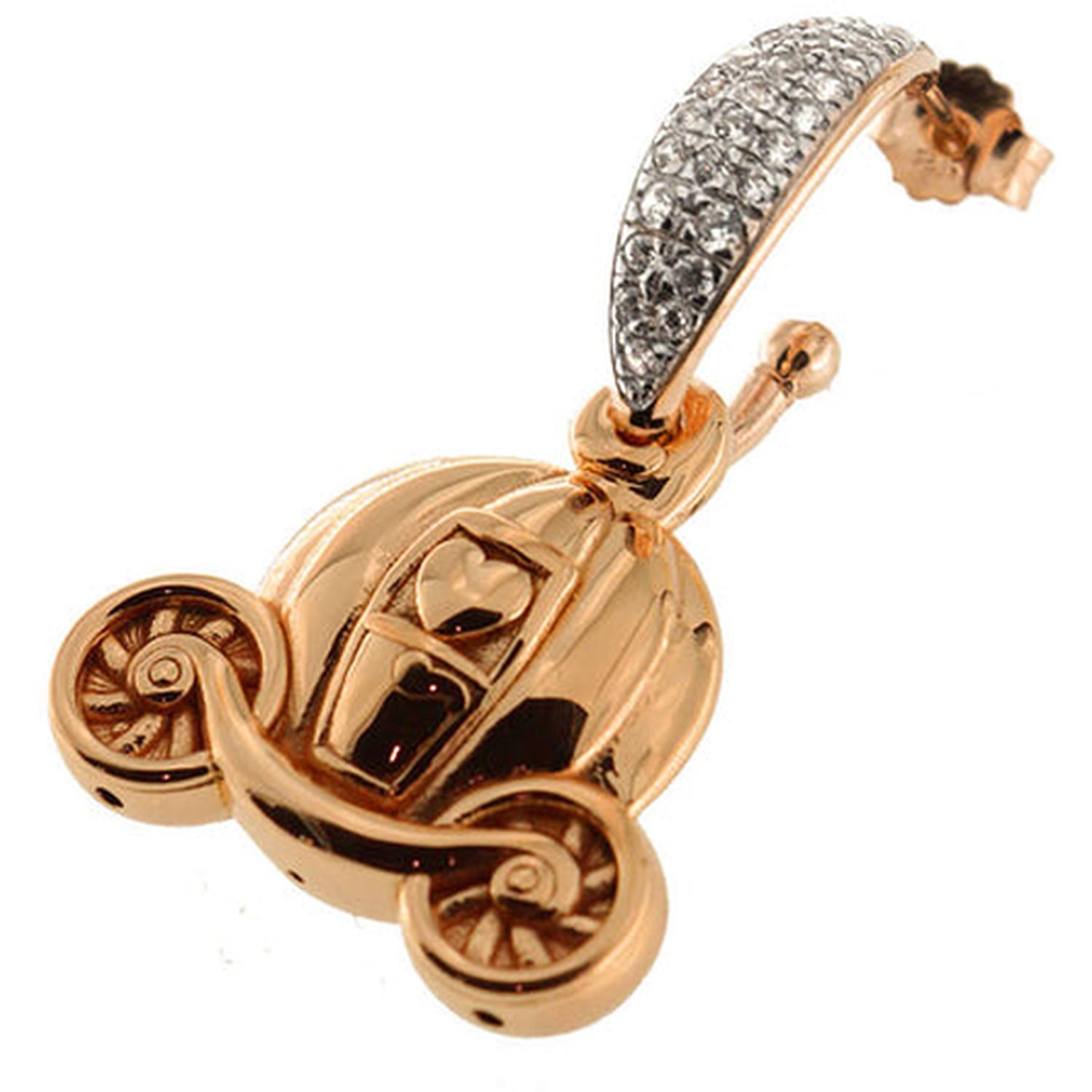 Rue Des Mille - ORGBM2CAR - SMALL ELECTROFORMED CARRIAGE SINGLE EARRING - GO BIG