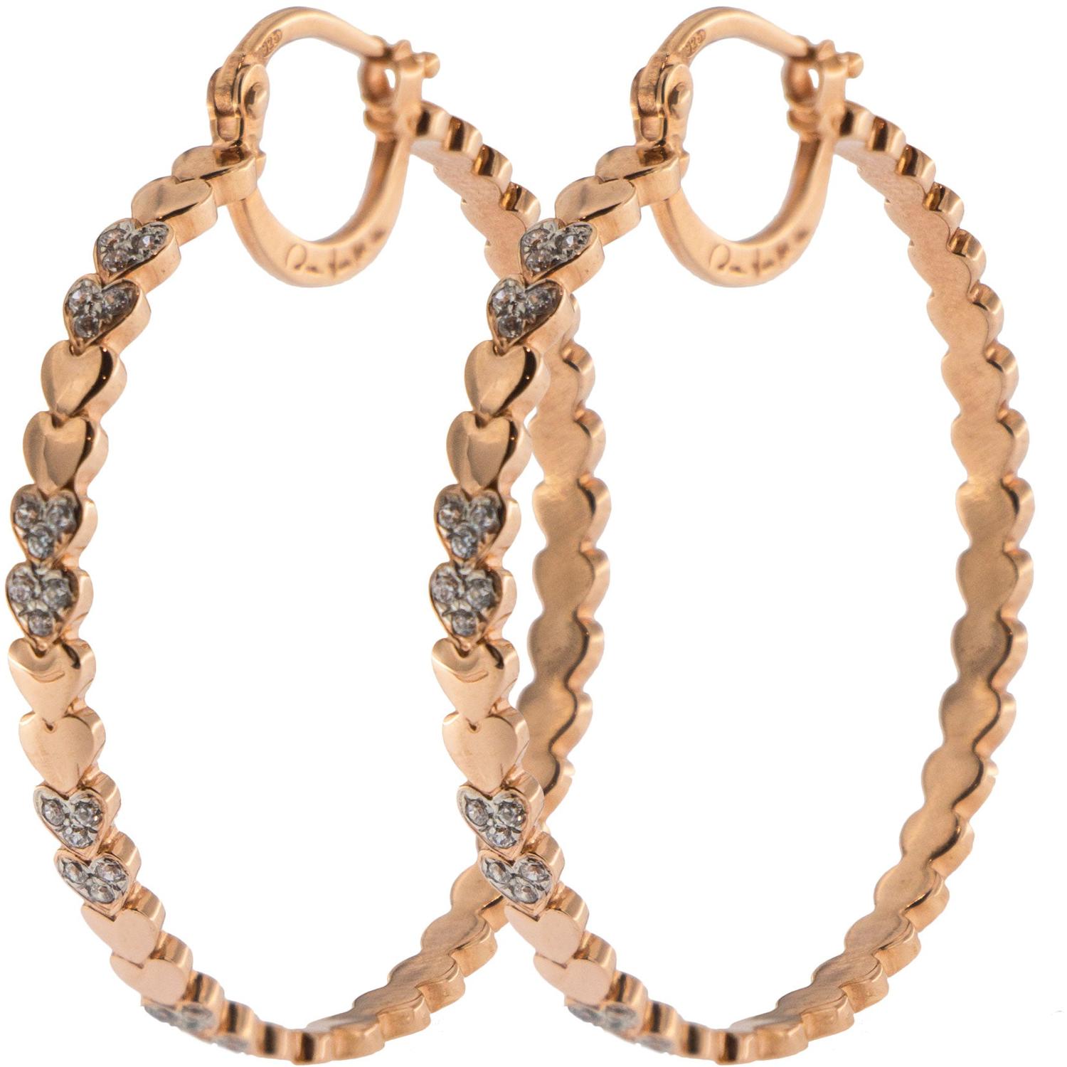 Rue Des Mille - ORZ006D4CUO - ORZ006D4CUO - Pair of Alternating Heart Earrings Diameter 4