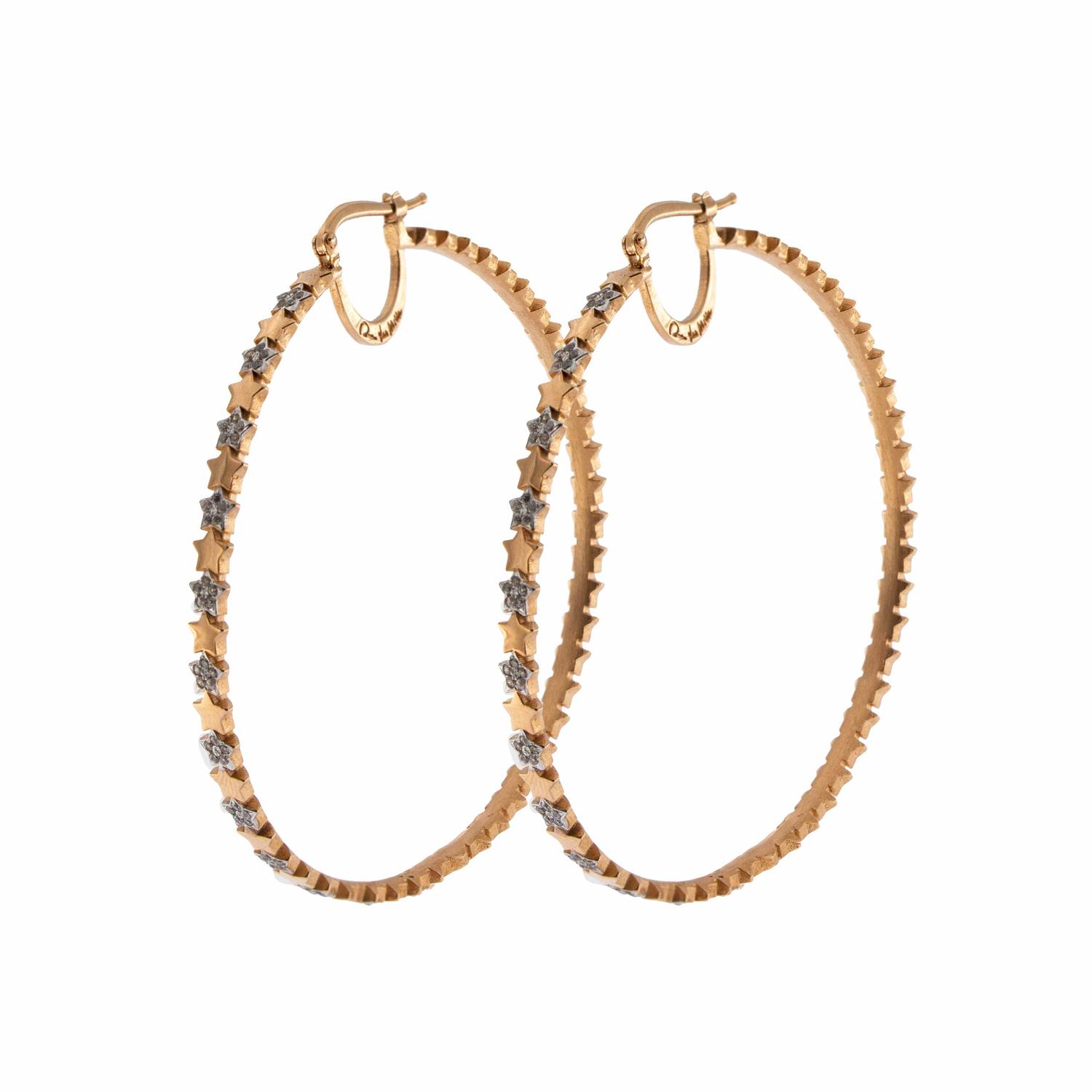 Rue Des Mille - ORZ006D6STE - ORZ006D6STE - Pair of Alternating Stars Earrings Diameter 6