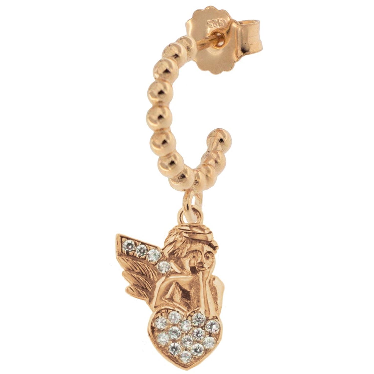 Rue Des Mille - Donna - ORZ007ANG - Mono Orecchino Cerchietto Con Zirconi - Angioletto