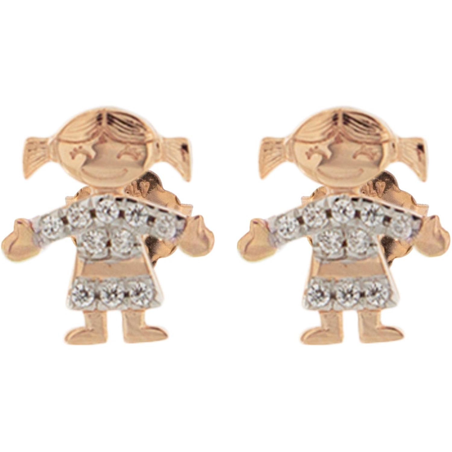 Rue Des Mille - Donna - ORZ007LOBBIMBA - Orecchini Lobo Bimba Zirconi