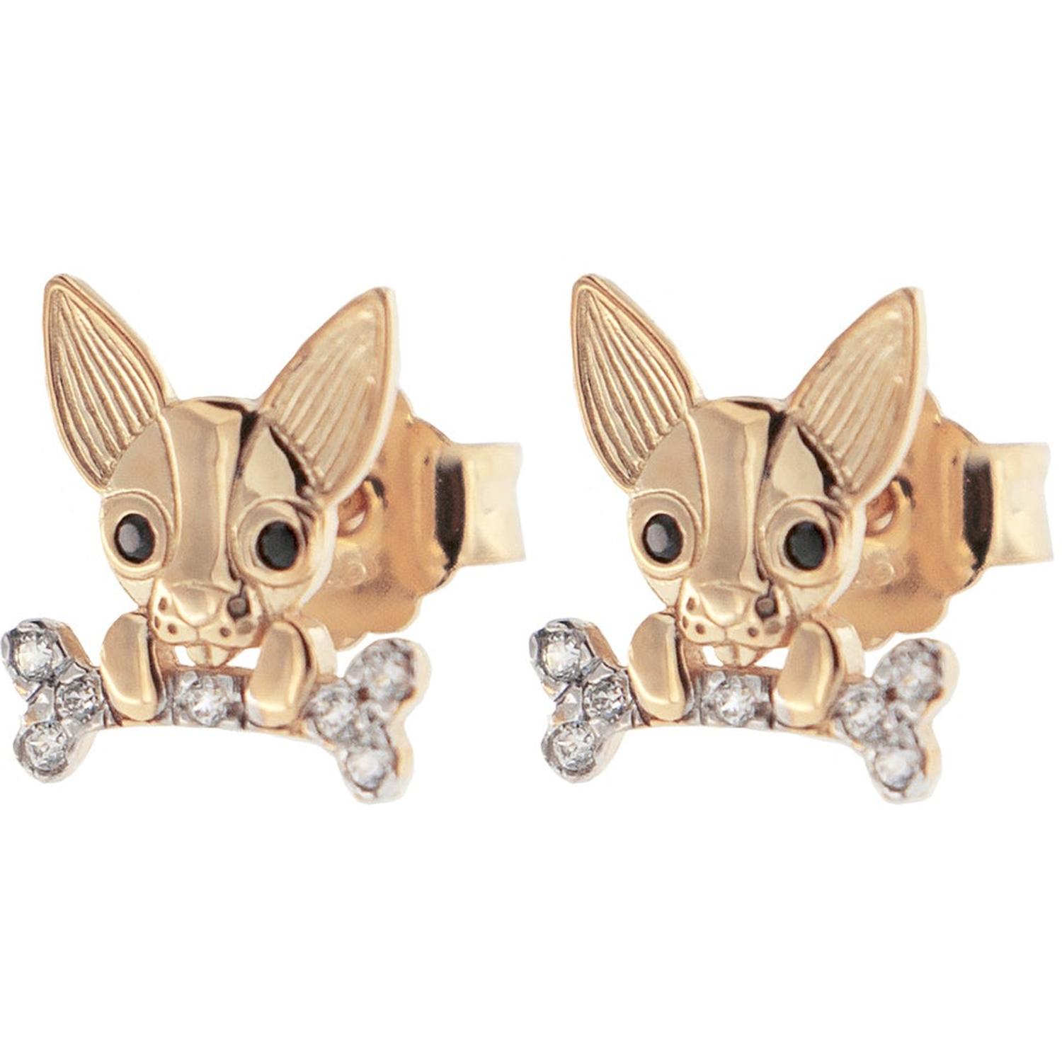 Rue Des Mille - Donna - ORZ007LOBCHIU - Orecchini Lobo Chihuahua Zirconi