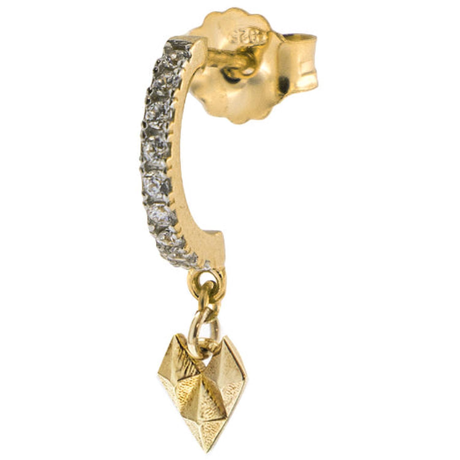 Rue Des Mille - Donna - ORZ010M3AU - Mono-orecchino fascetta - Cuore matto e borchie
