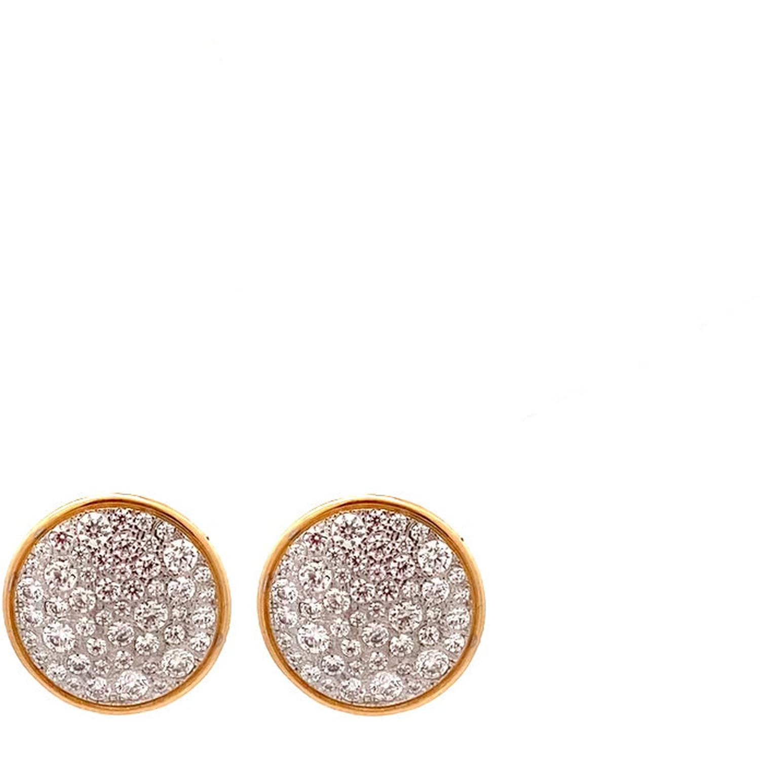 Rue Des Mille - ORZ018M2CERAU - Oversized pavé hoop stud earrings - STARDUST TEN