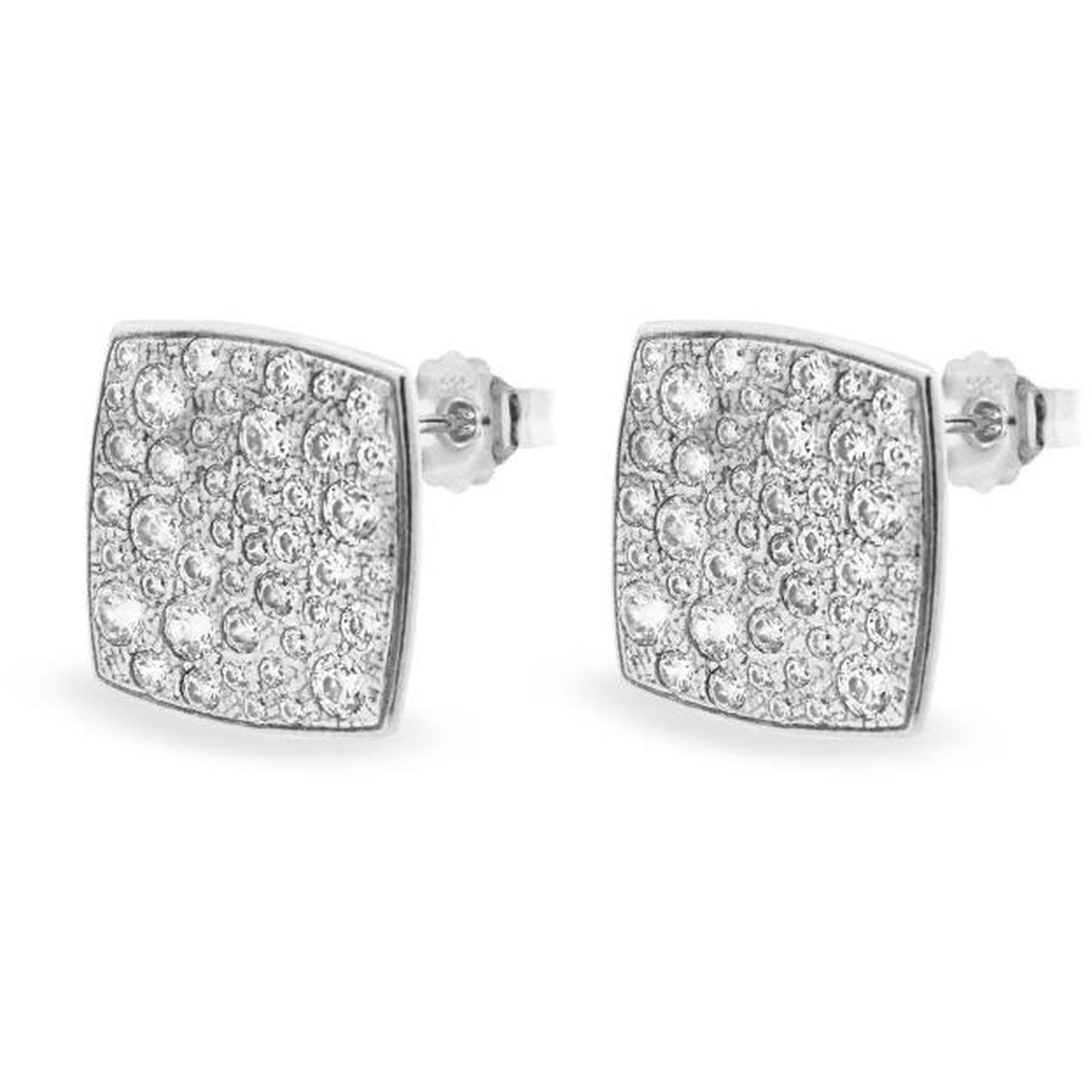 Rue Des Mille - ORZ018M2TVRH - Square Pavé Earrings