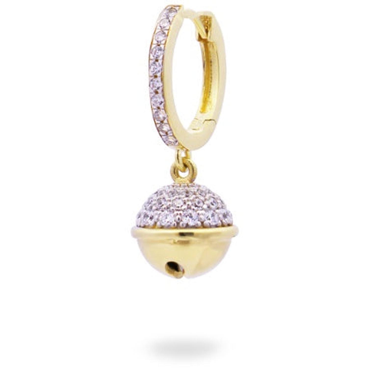 Rue Des Mille - ORZ021M1AU - Single Earring with Wishing Bell - AMULETS