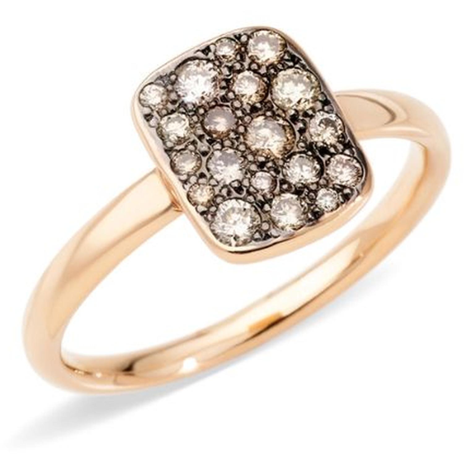 POMELLATO - PAB9032_O7000 - Women - PAB9032O7000DBR00 - Brown Rectangular Sand Ring