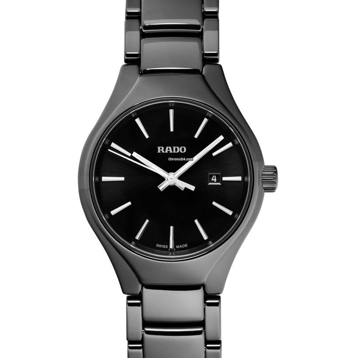RADO - R27059152 -  - True Quartz Black Dial Black High-tech Ceramic Ladies Watch 30MM
