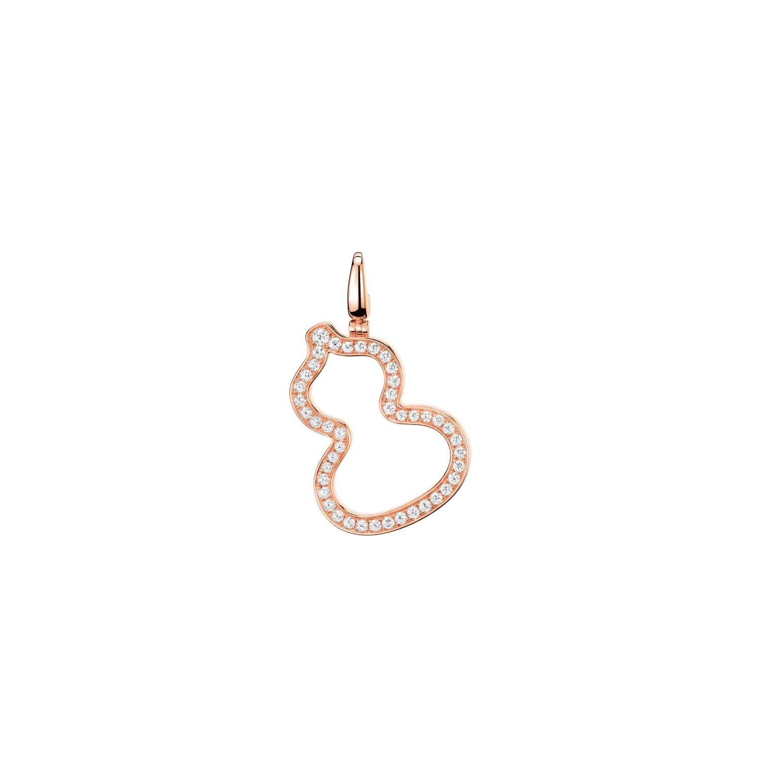 Qeelin - WUP25AARGDI - Wulu Pendant in 18K Rose Gold with Diamonds