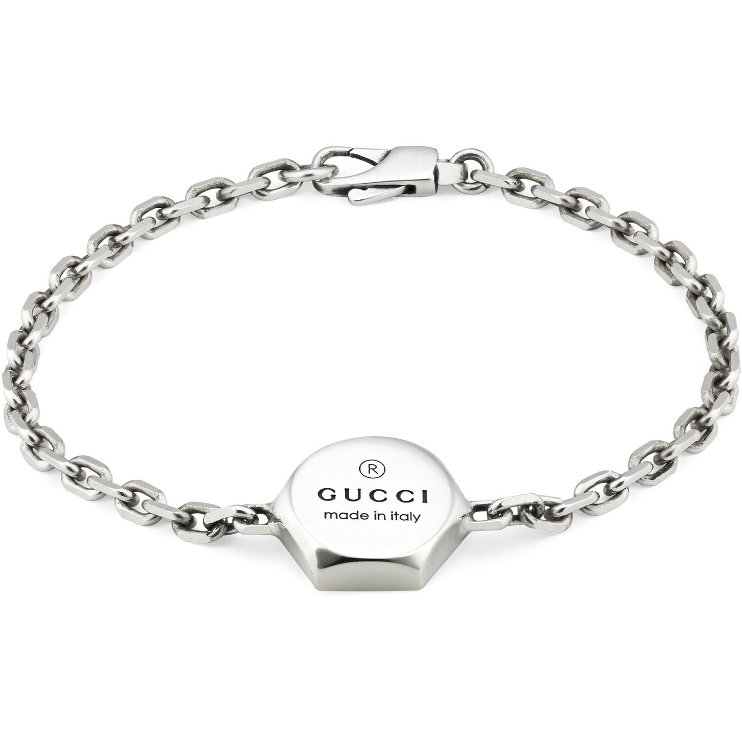 Gucci - YBA779169001 - Trademark Bracelet in sterling silver with  trademark charm