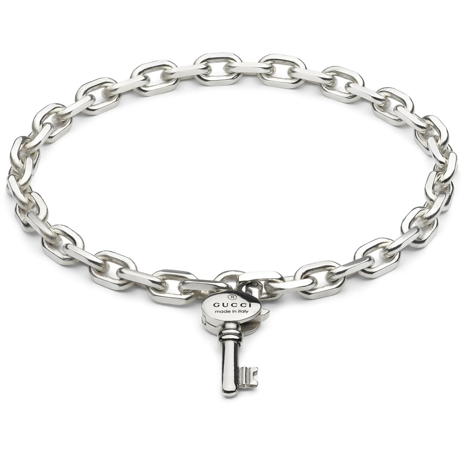 Gucci - YBA796345001 - Trademark Bracelet in sterling silver with key motif and  trademark detail
