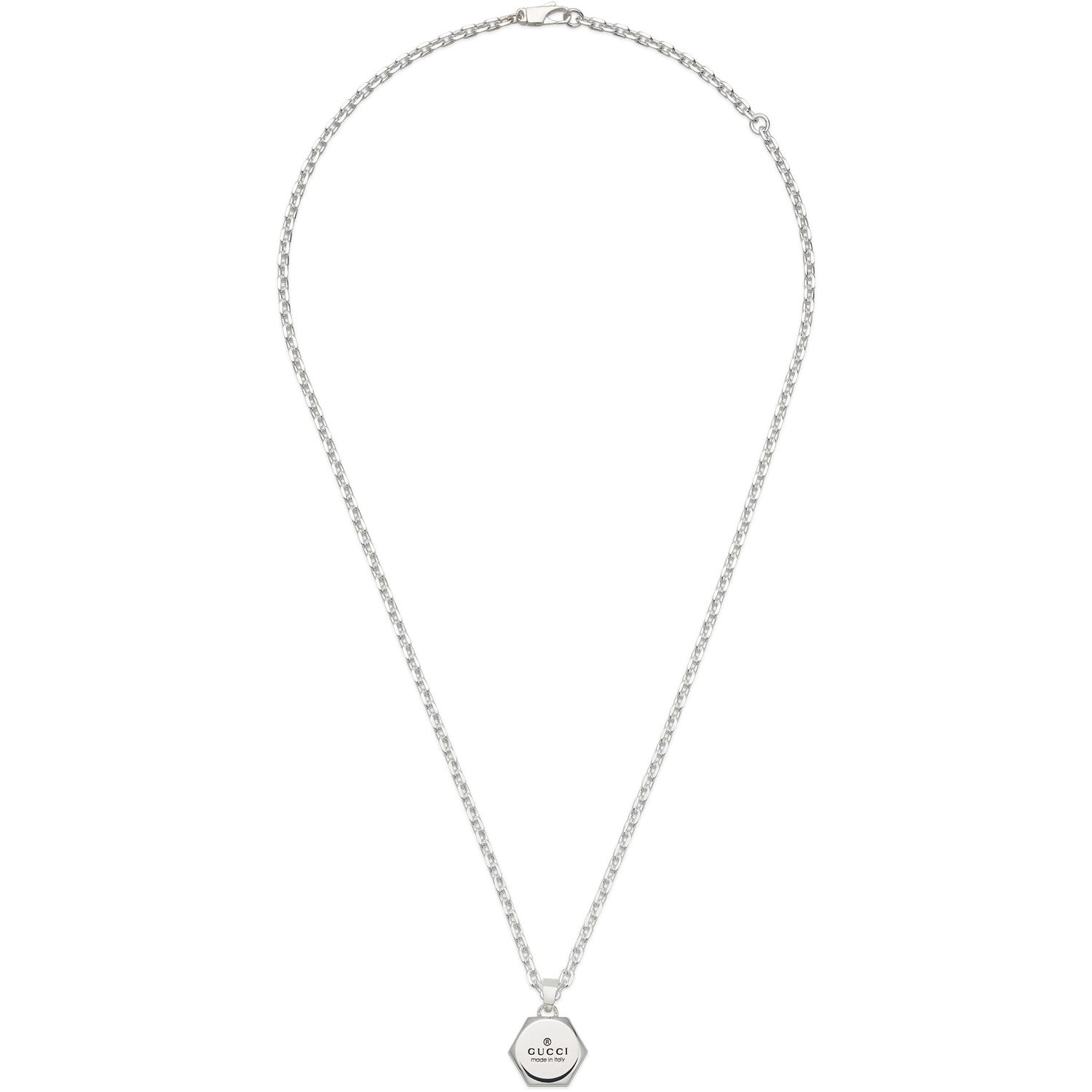 Gucci - YBB779175001 - Trademark Necklace in sterling silver with  trademark pendant