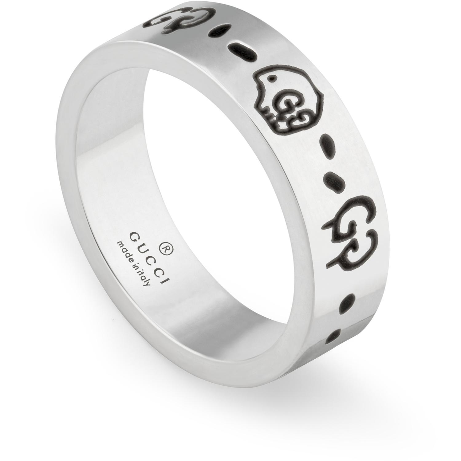 Gucci - YBC477339001 - 925 sterline d'argento -  Ghost ring in shiny aged sterling silver