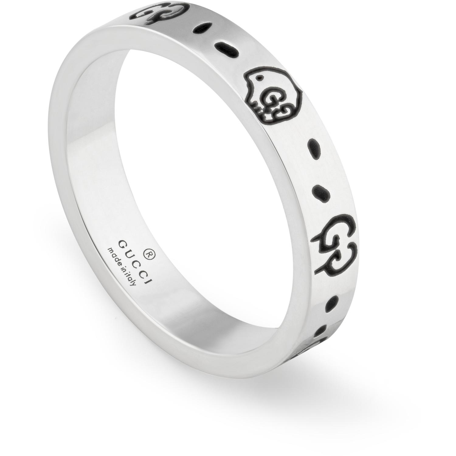 Gucci - YBC477932001 - 925 sterline d'argento -  Ghost ring in shiny aged sterling silver