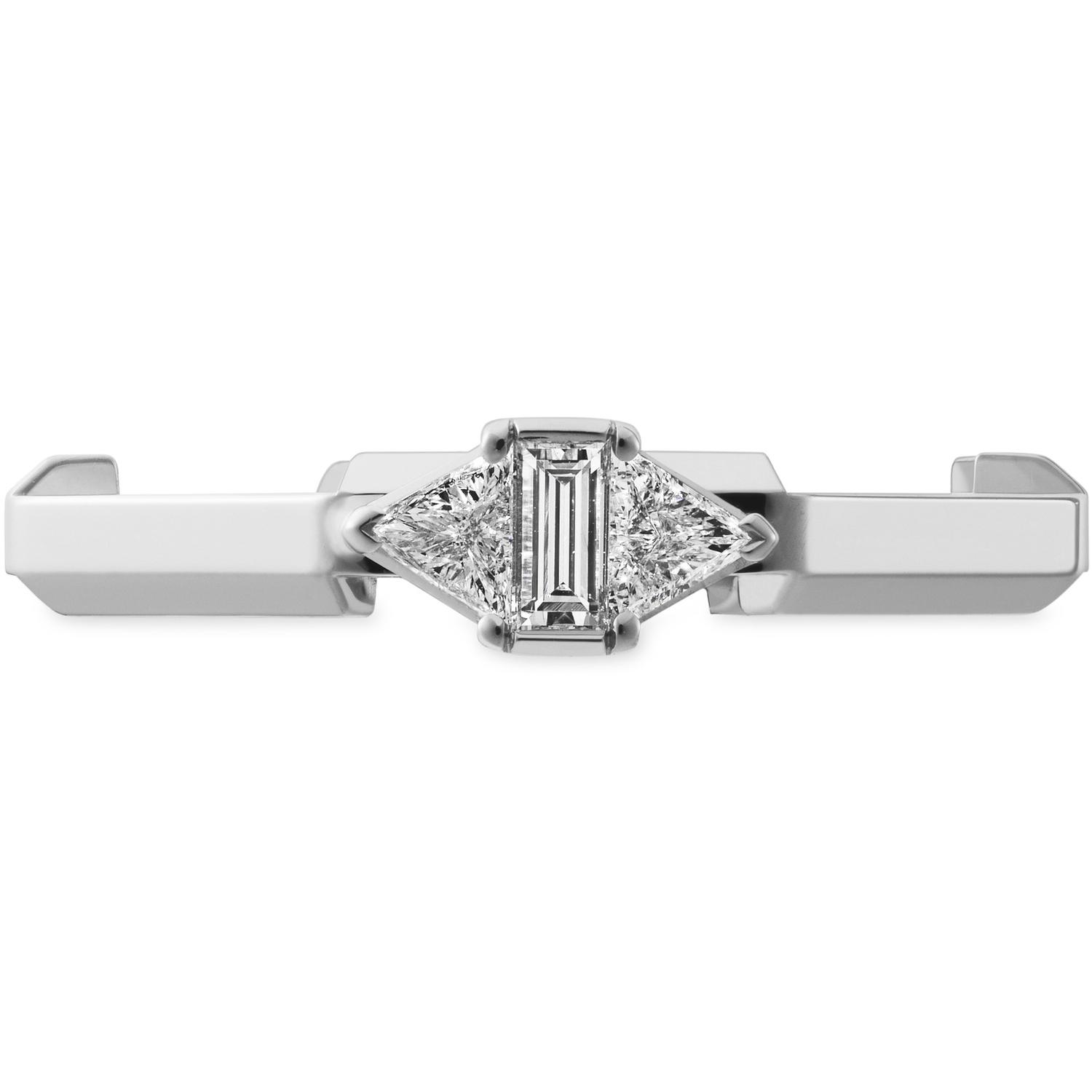 Gucci - YBC744971002 - Link to Love ring in 18kt white gold and diamonds