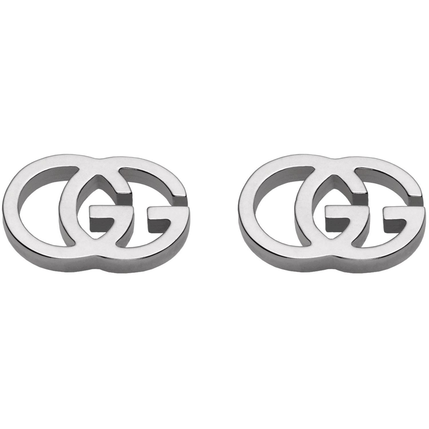 Gucci - YBD094074001 - GG Running stud earrings in 18kt white gold