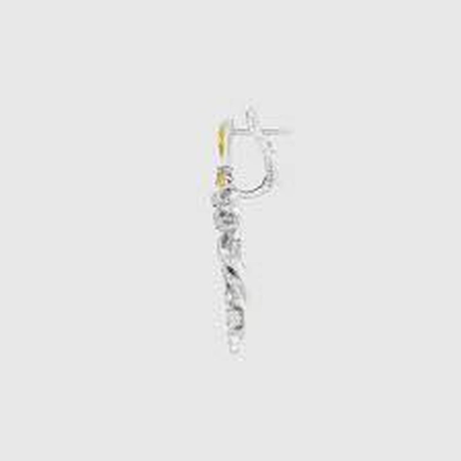Gucci - YBD679121001 - FLORA EARRINGS IN WHITE GOLD WITH SAPPHIRES