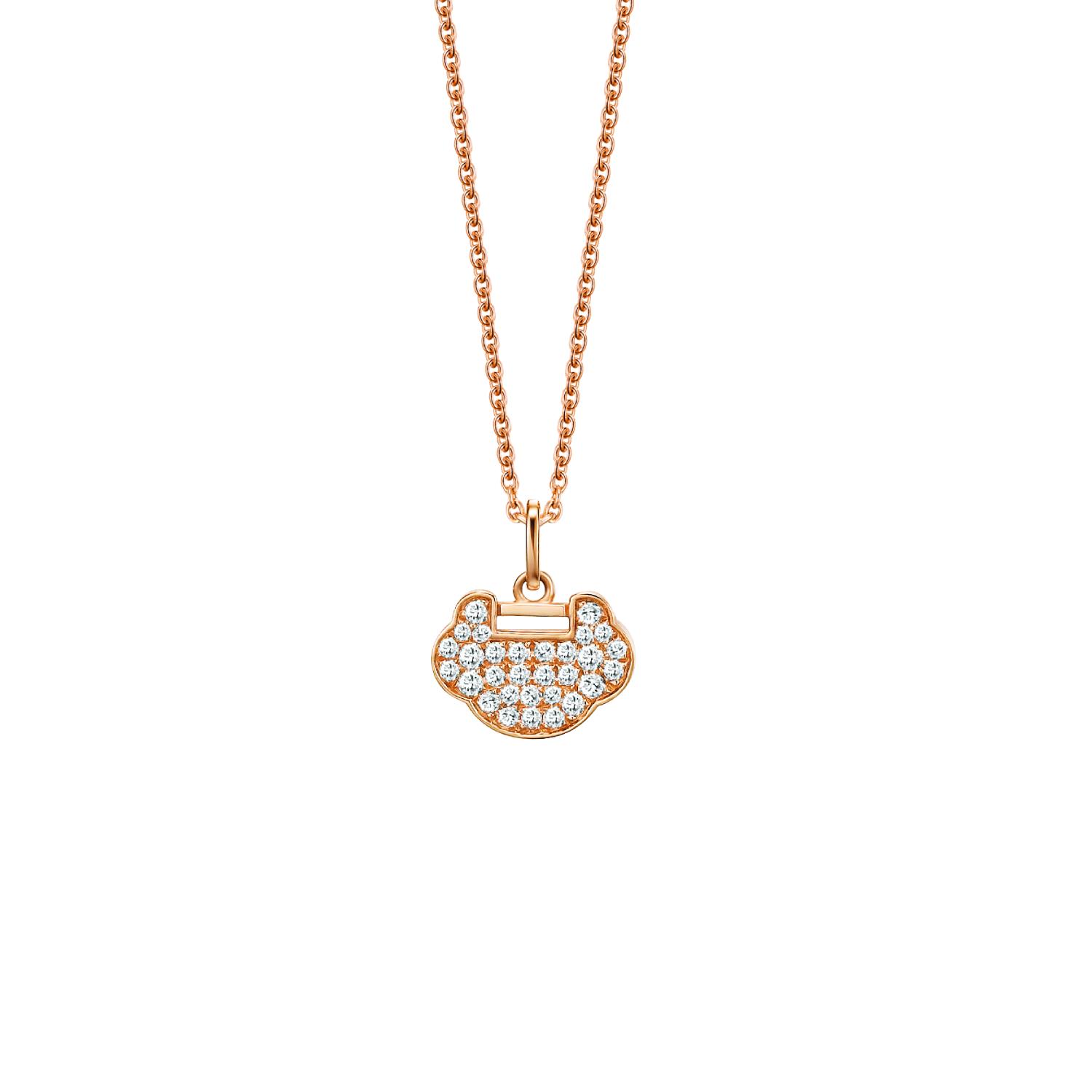 Qeelin - YYNPT9CRGDI - Petite Yu Yi 18K Rose Gold Diamond Necklace