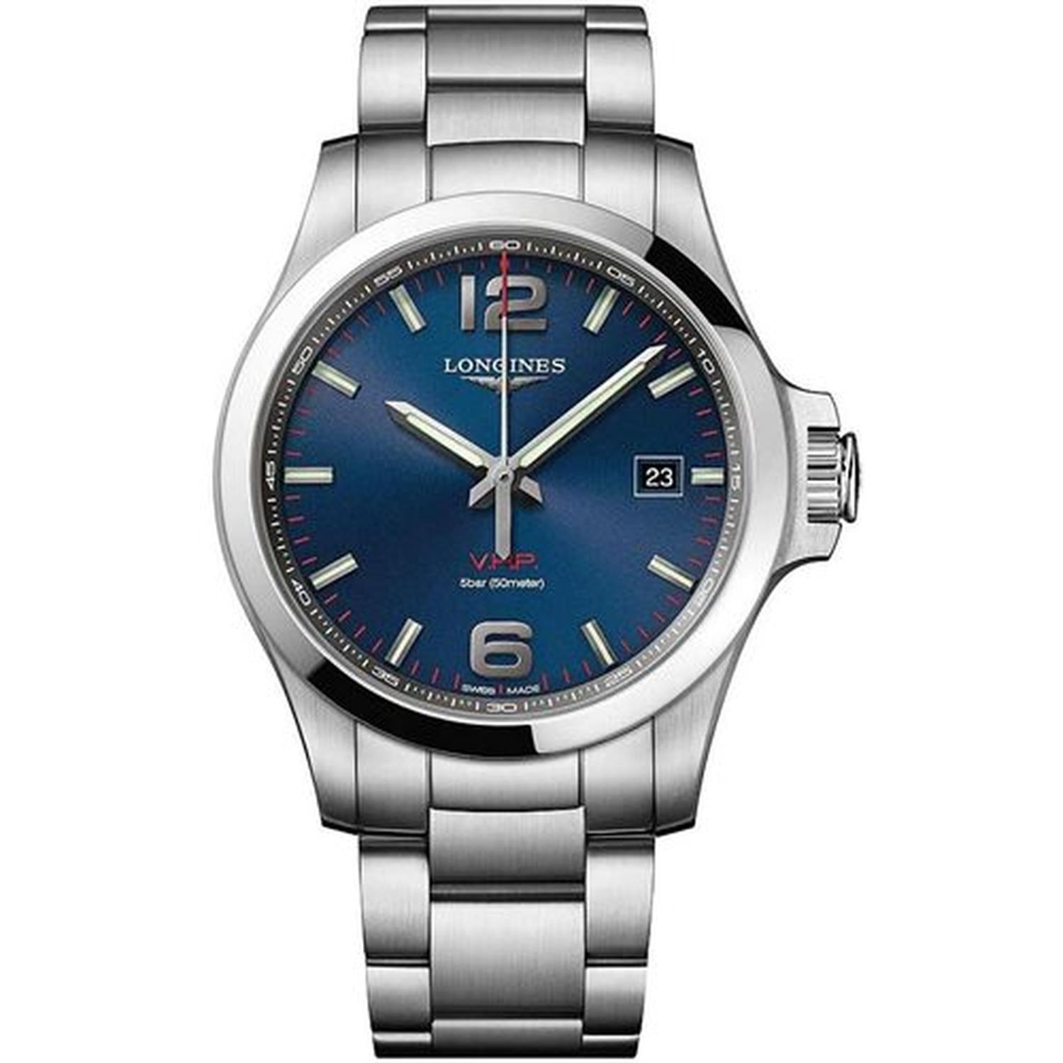 LONGINES - L3.716.4.96.6 - Conquest VHP Men's Steel Watch