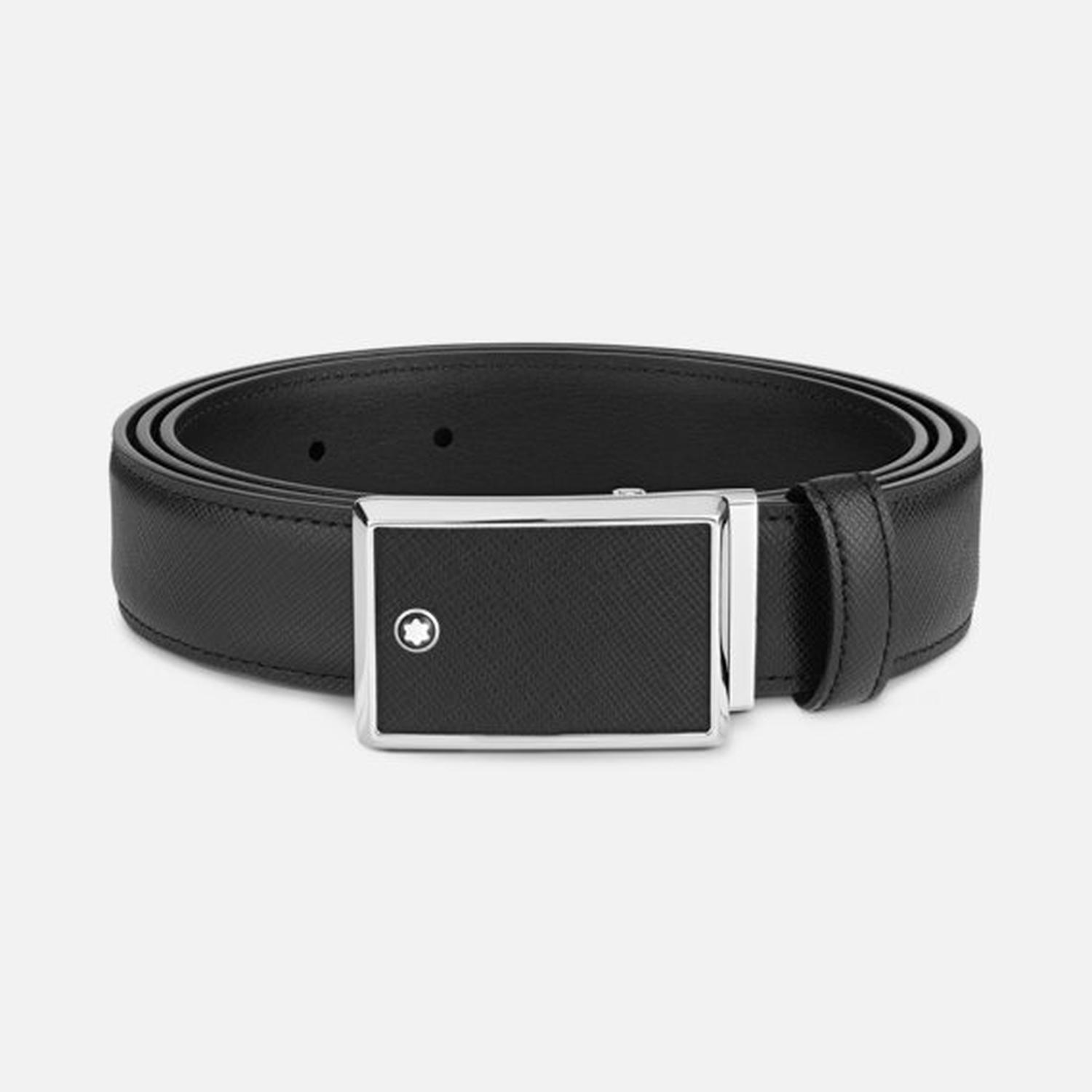 Mont Blanc - 114421 - 30mm Black Leather Belt