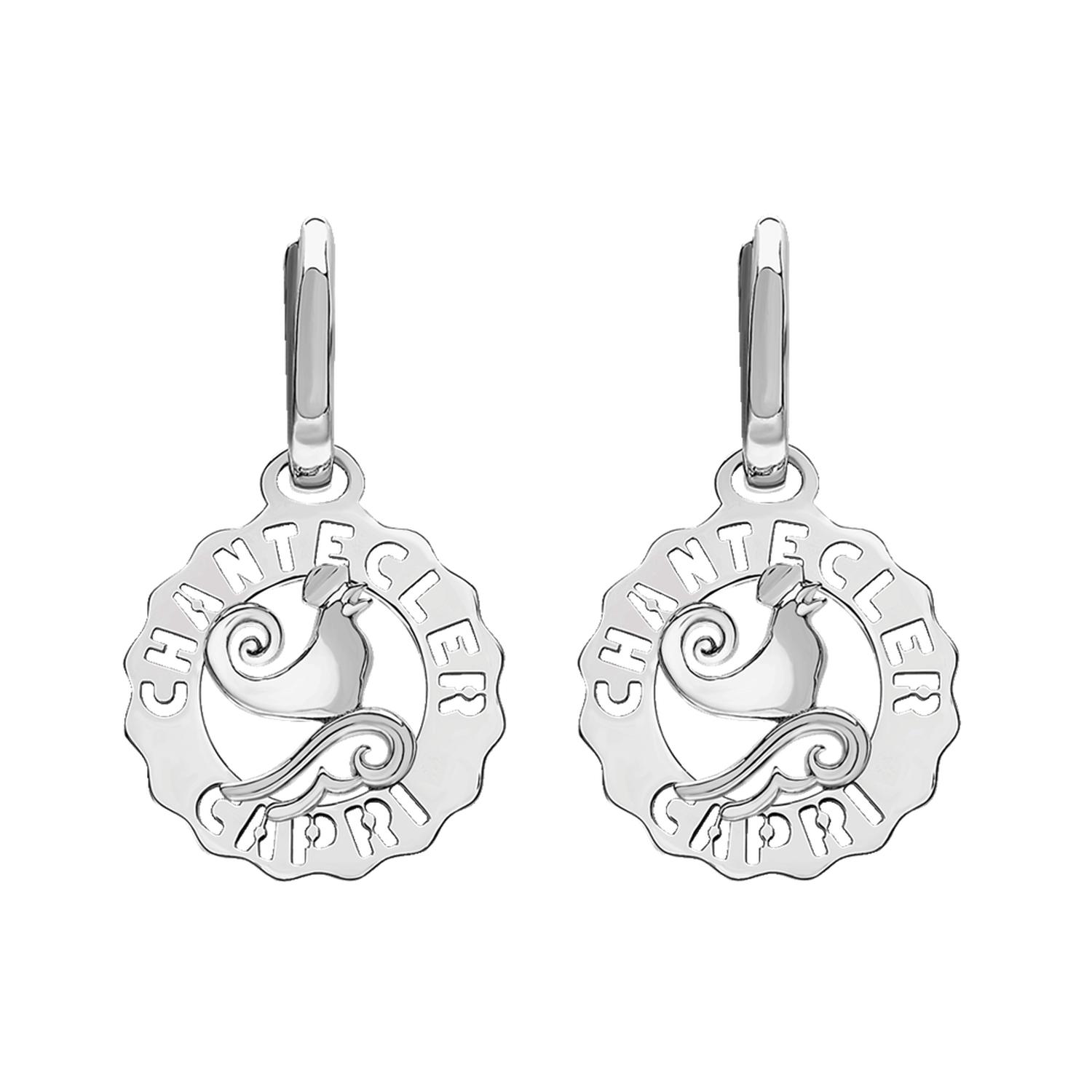 CHANTECLER - C.42446 - Et Voilà Logo Silver Earrings
