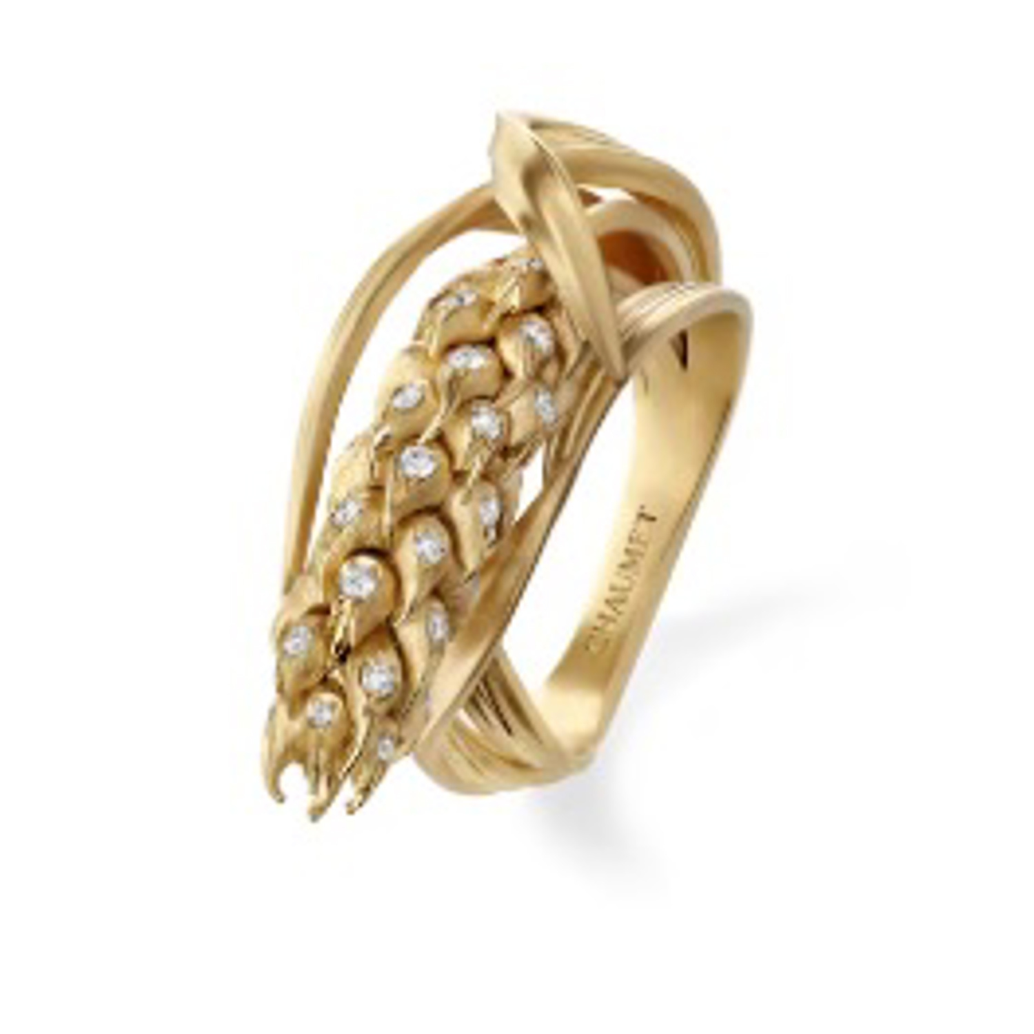 CHAUMET - 083255 - L'Epi de Blé Ring Yellow gold, diamonds