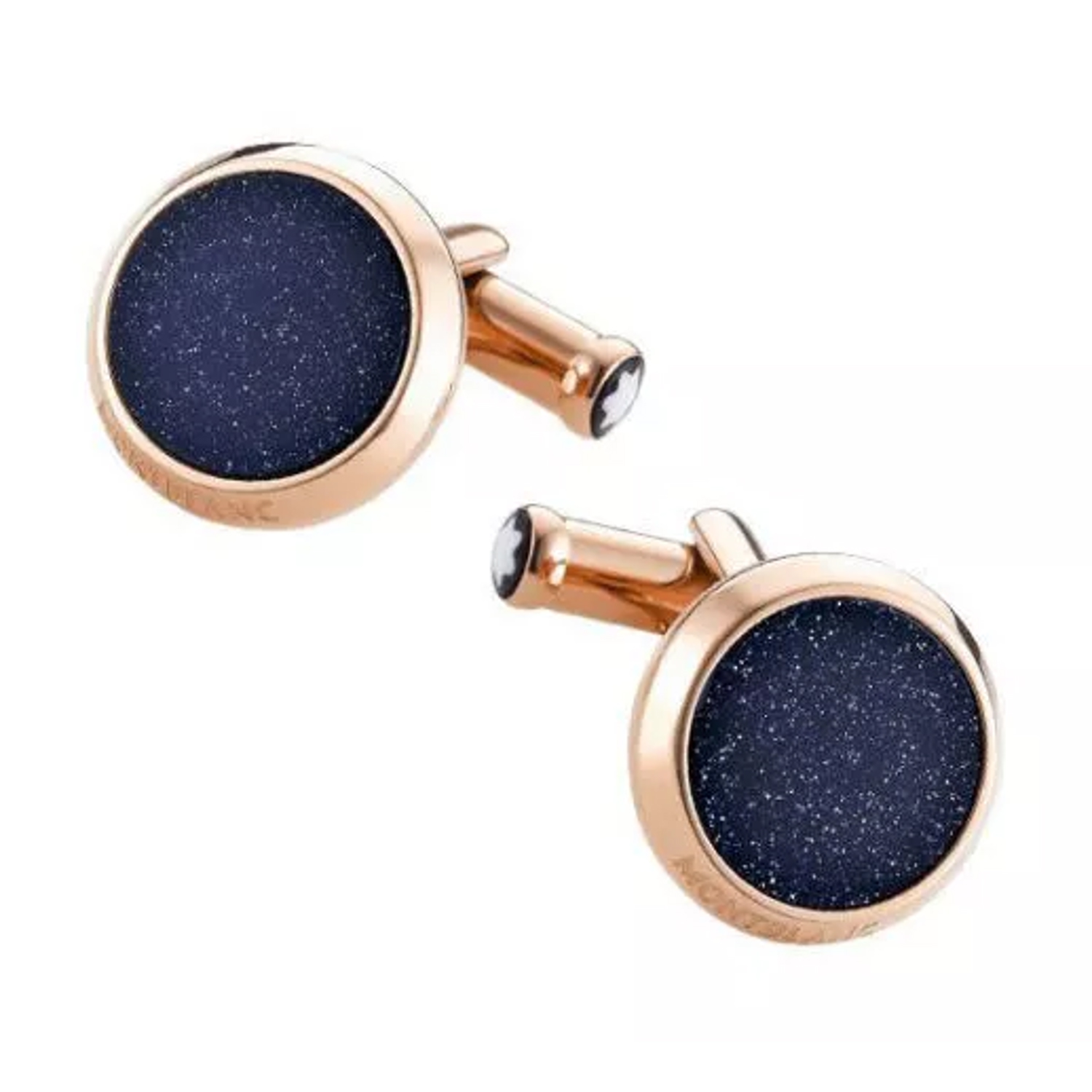 MONT BLANC - 112908 - Men's cufflinks in fine steel with heliolite insert