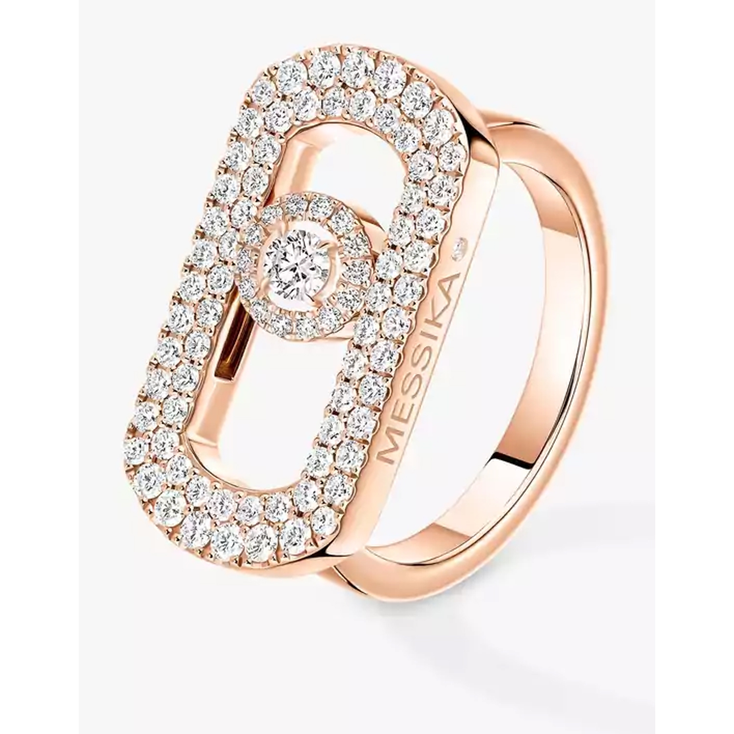 MESSIKA - 12937-PG - So Move Ring with Rose Gold Diamond Pavé